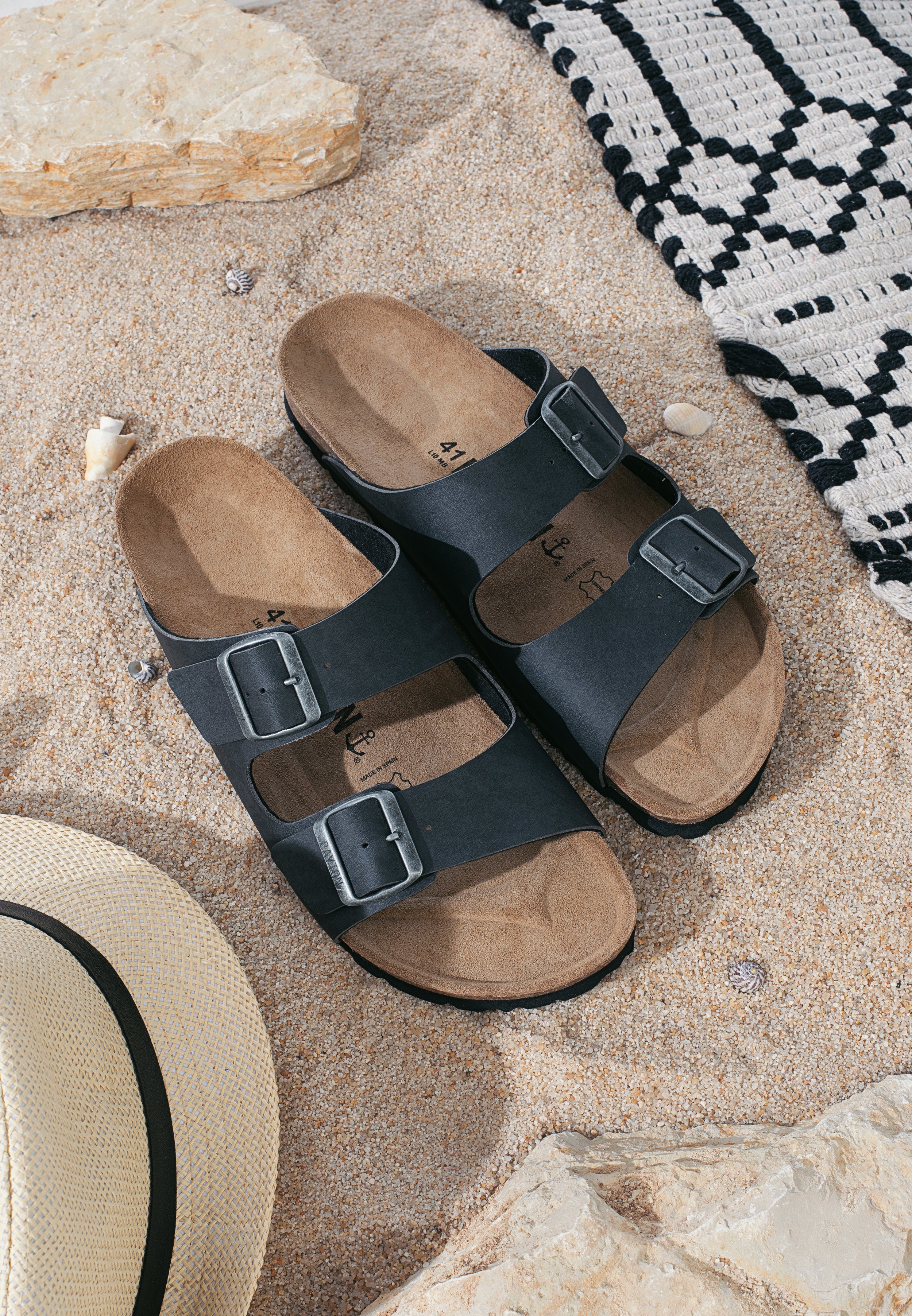 Sandales 2 Brides Atlas Anthracite