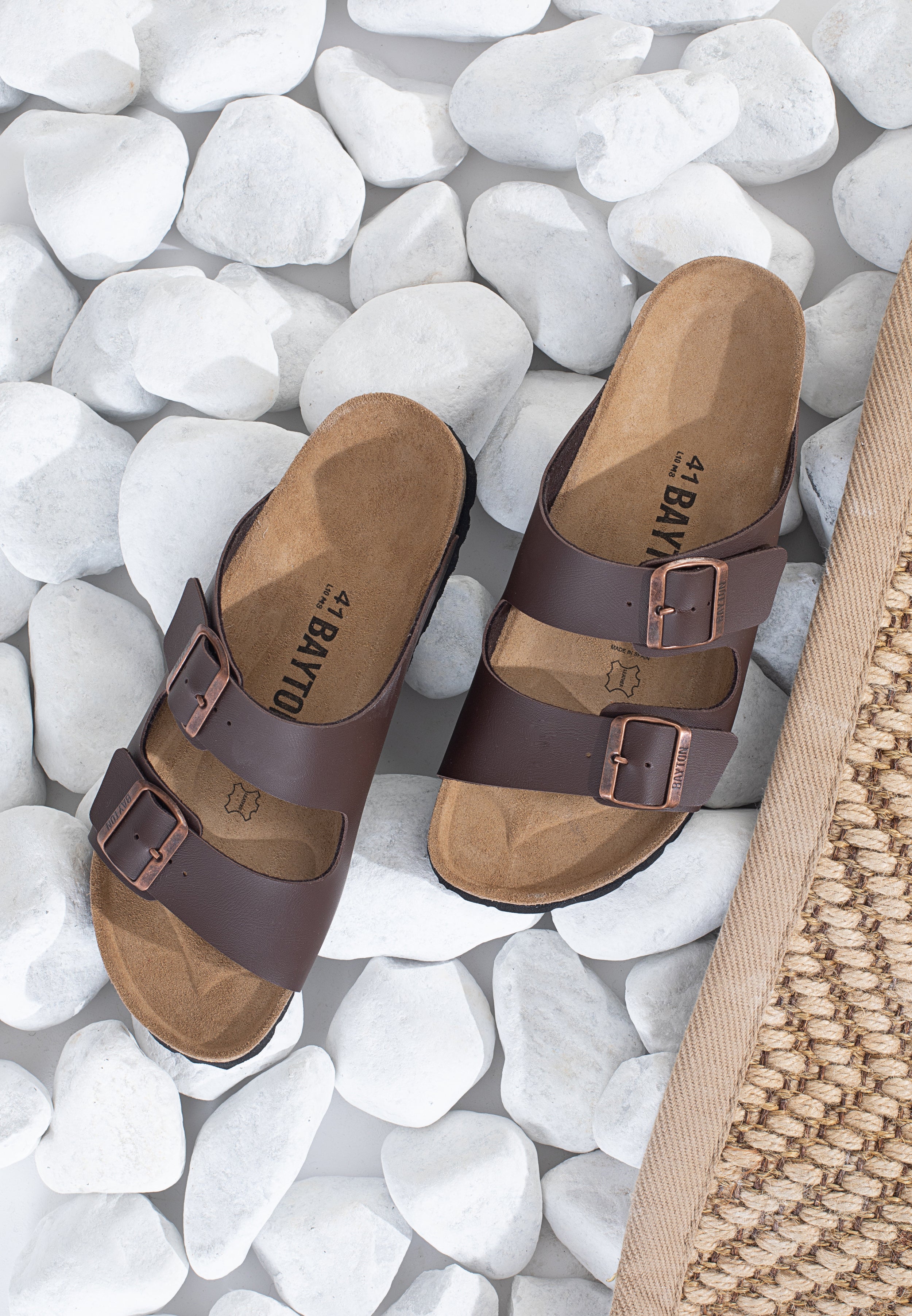 Sandales 2 Brides Atlas Marron