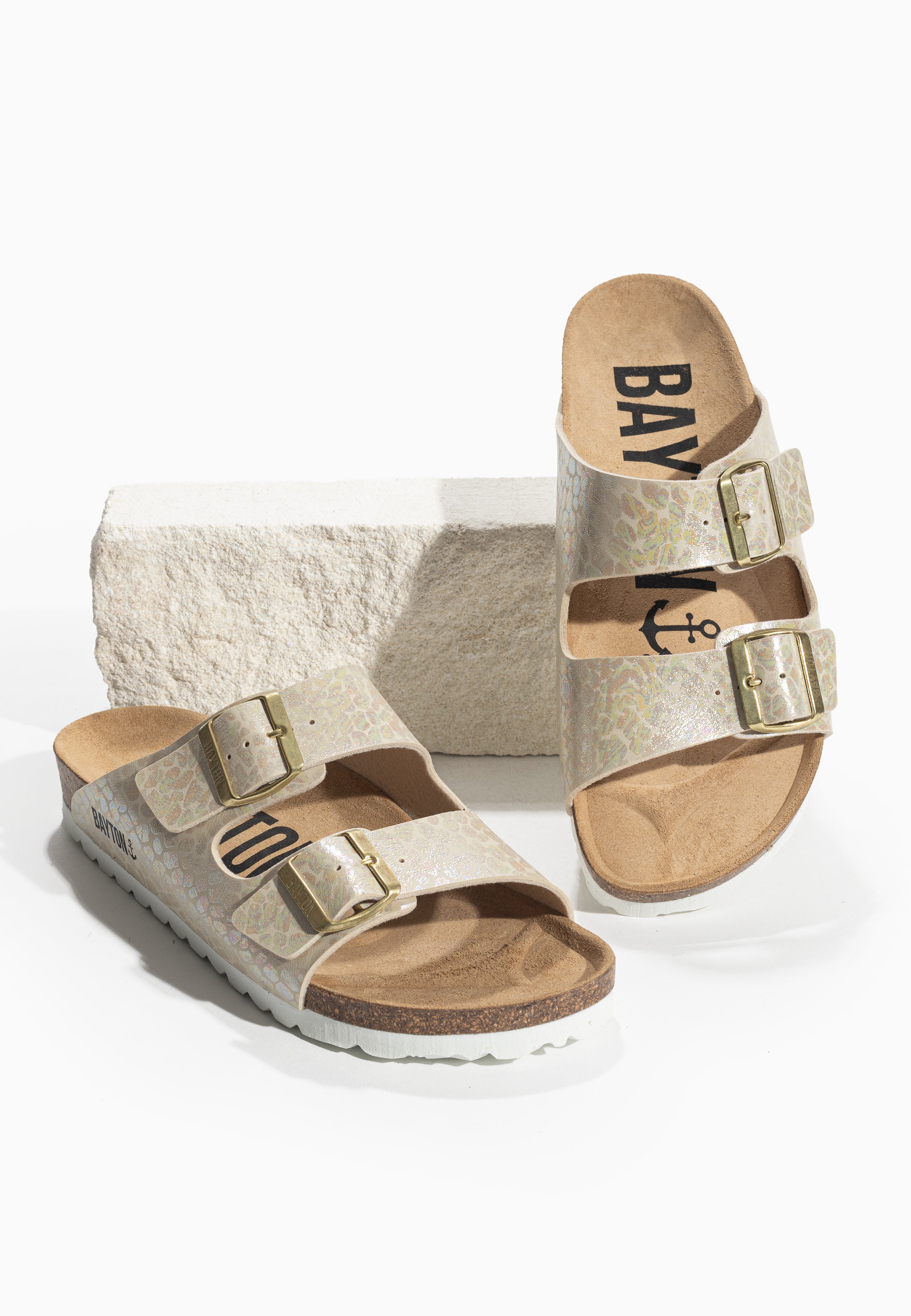 Sandales 2 Brides Atlas Beige