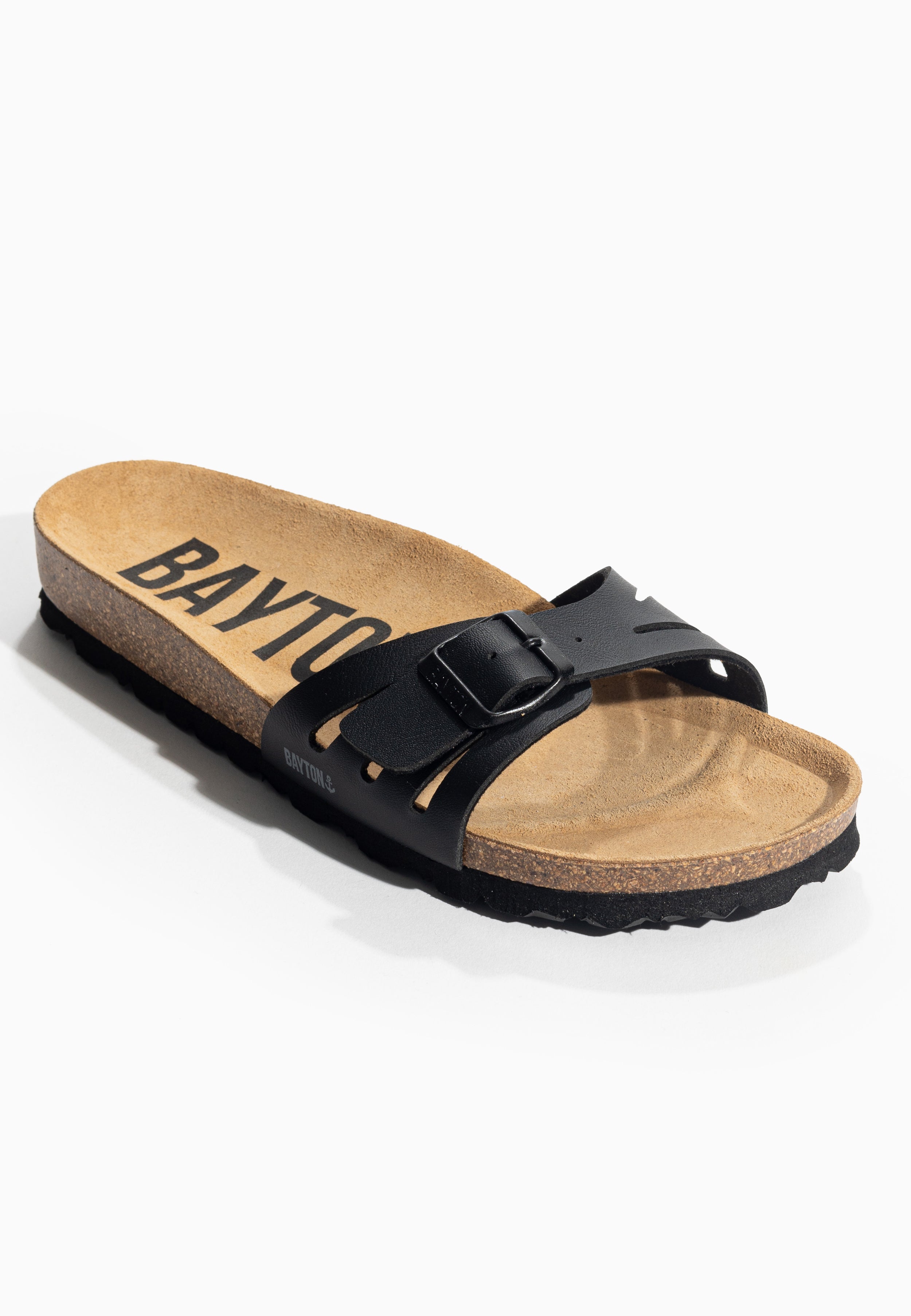 Athena Black 1 Strap Sandals