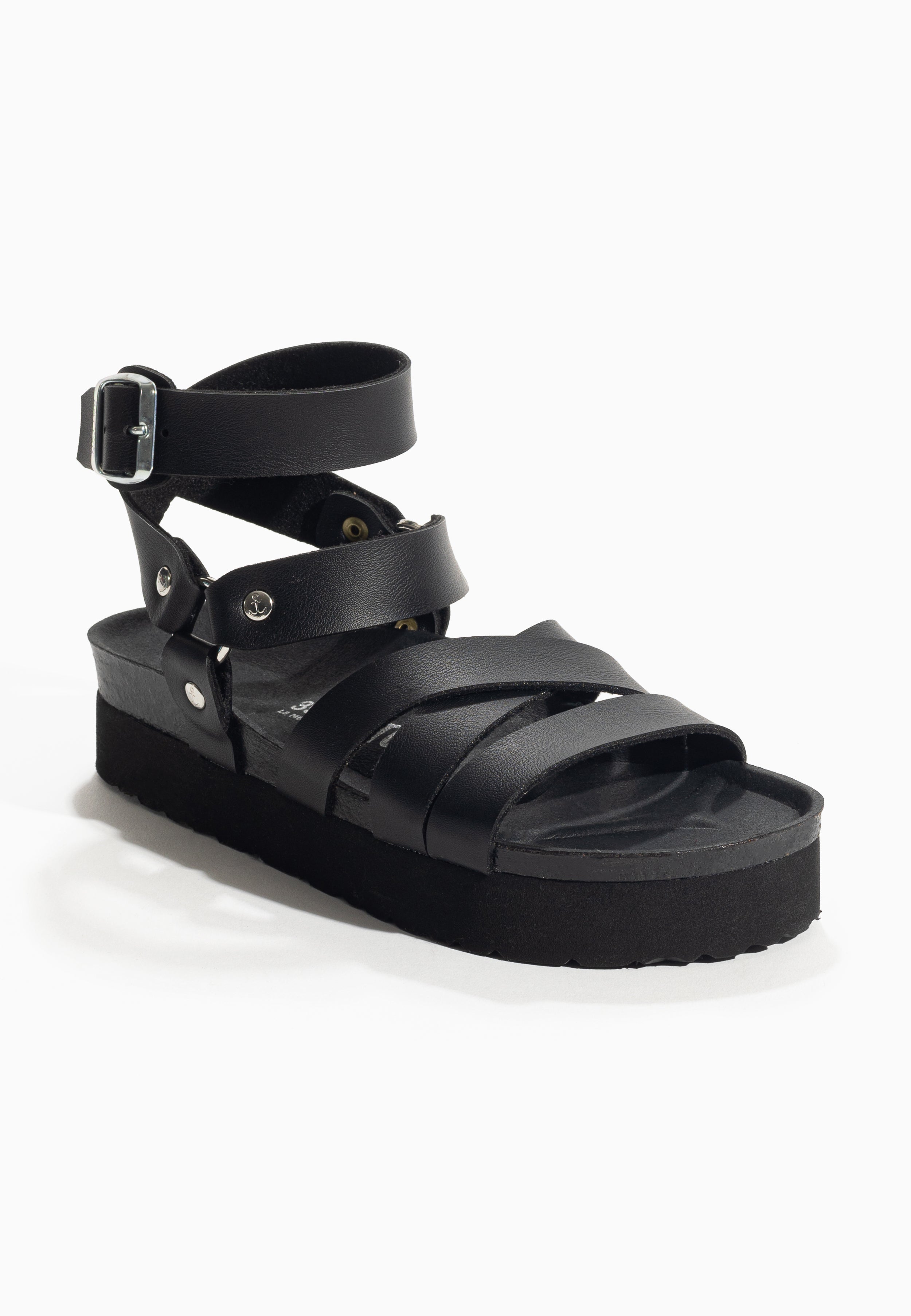 Sandales Haring Noir à Plateforme