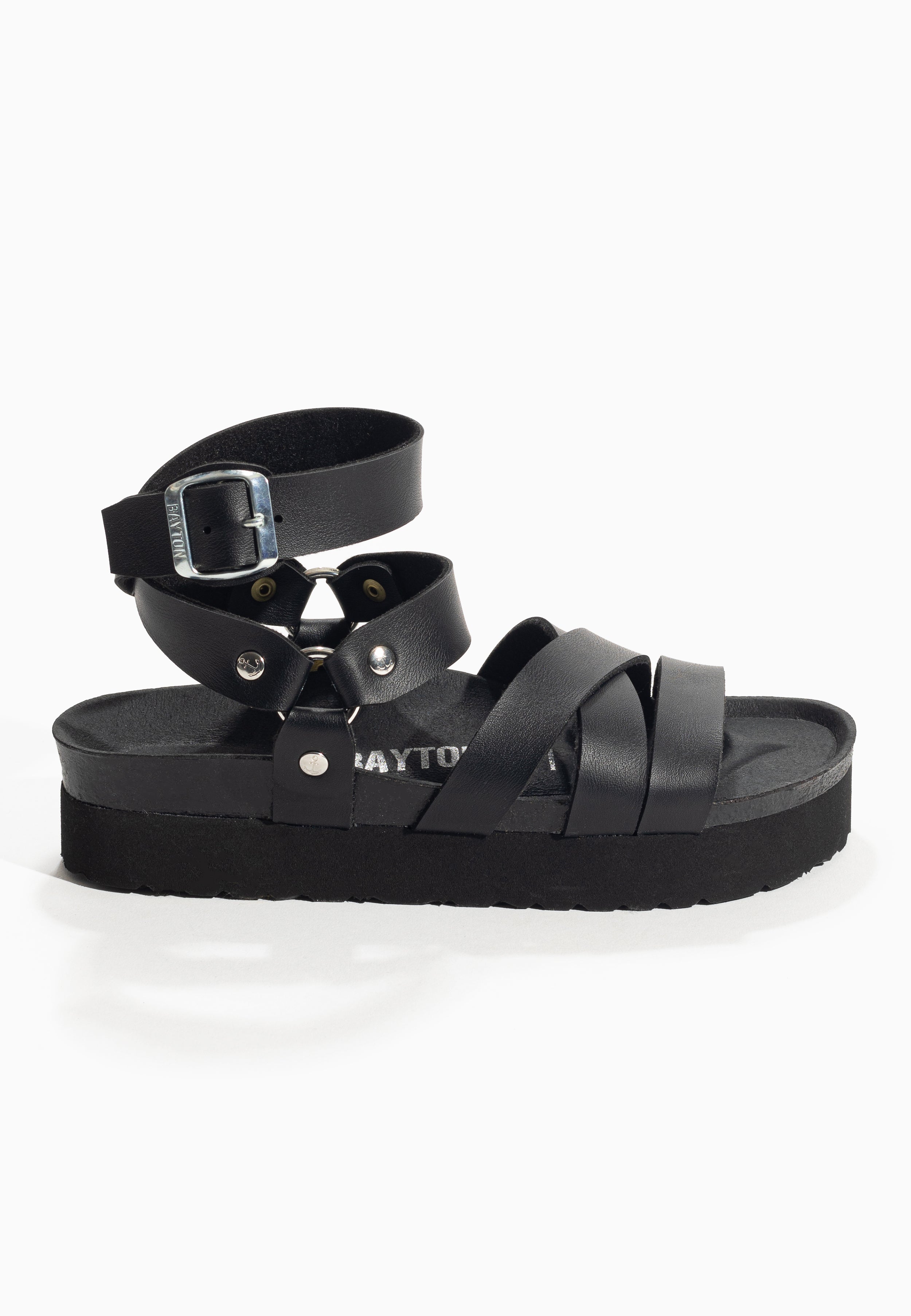 Sandales Haring Noir à Plateforme