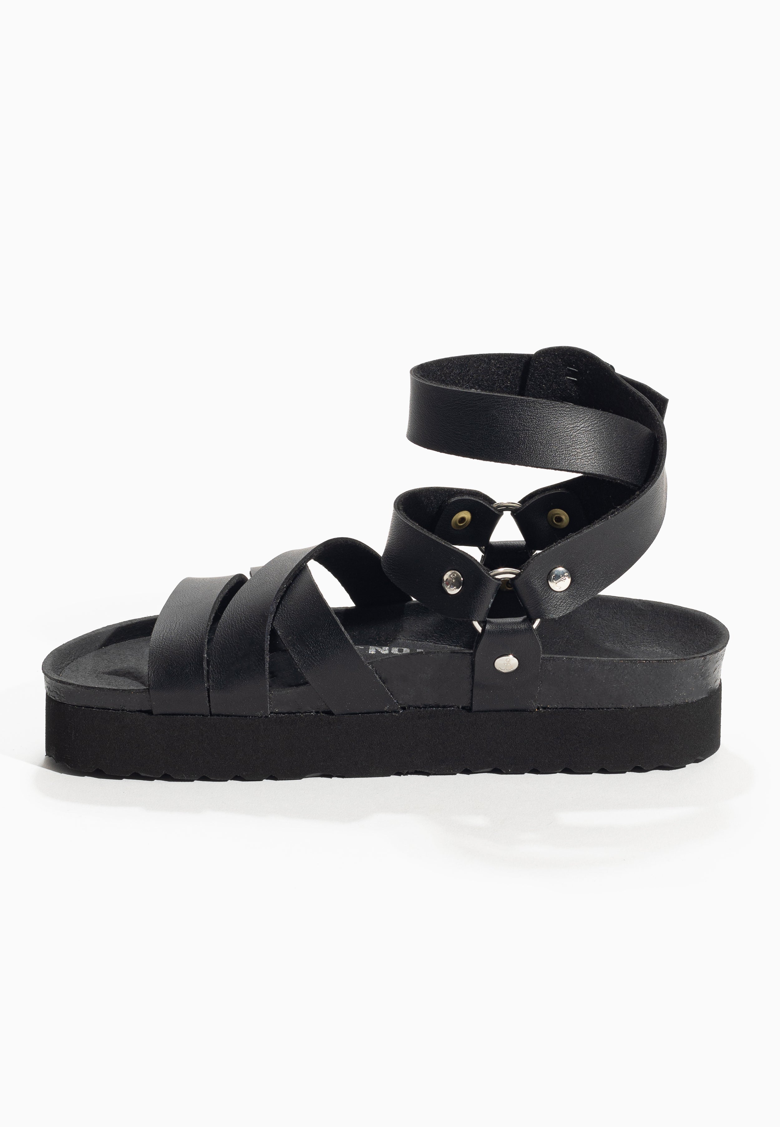 Sandales Haring Noir à Plateforme