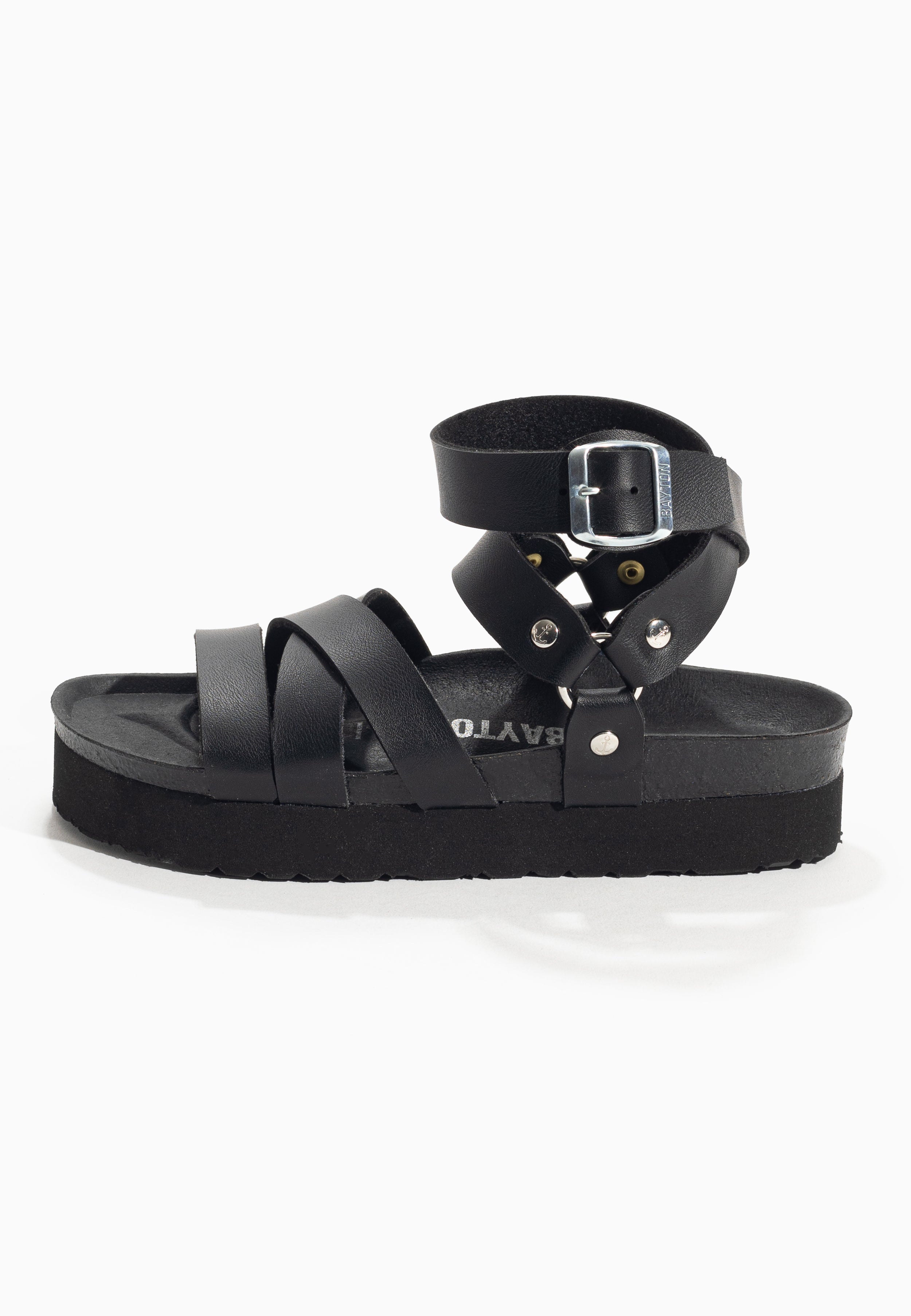 Sandales Haring Noir à Plateforme