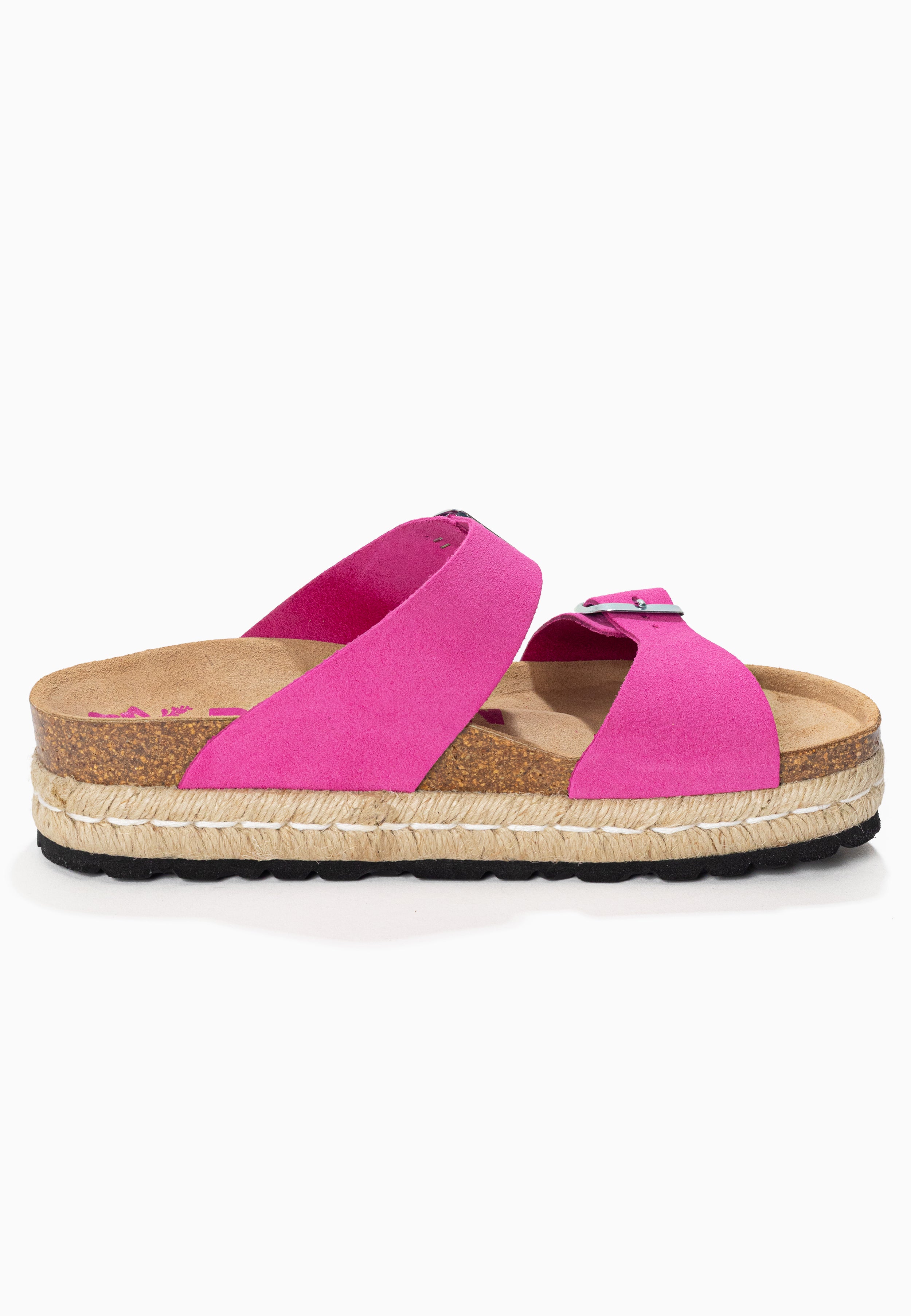 Sandales Aline Rose à Plateforme en cuir Suédé