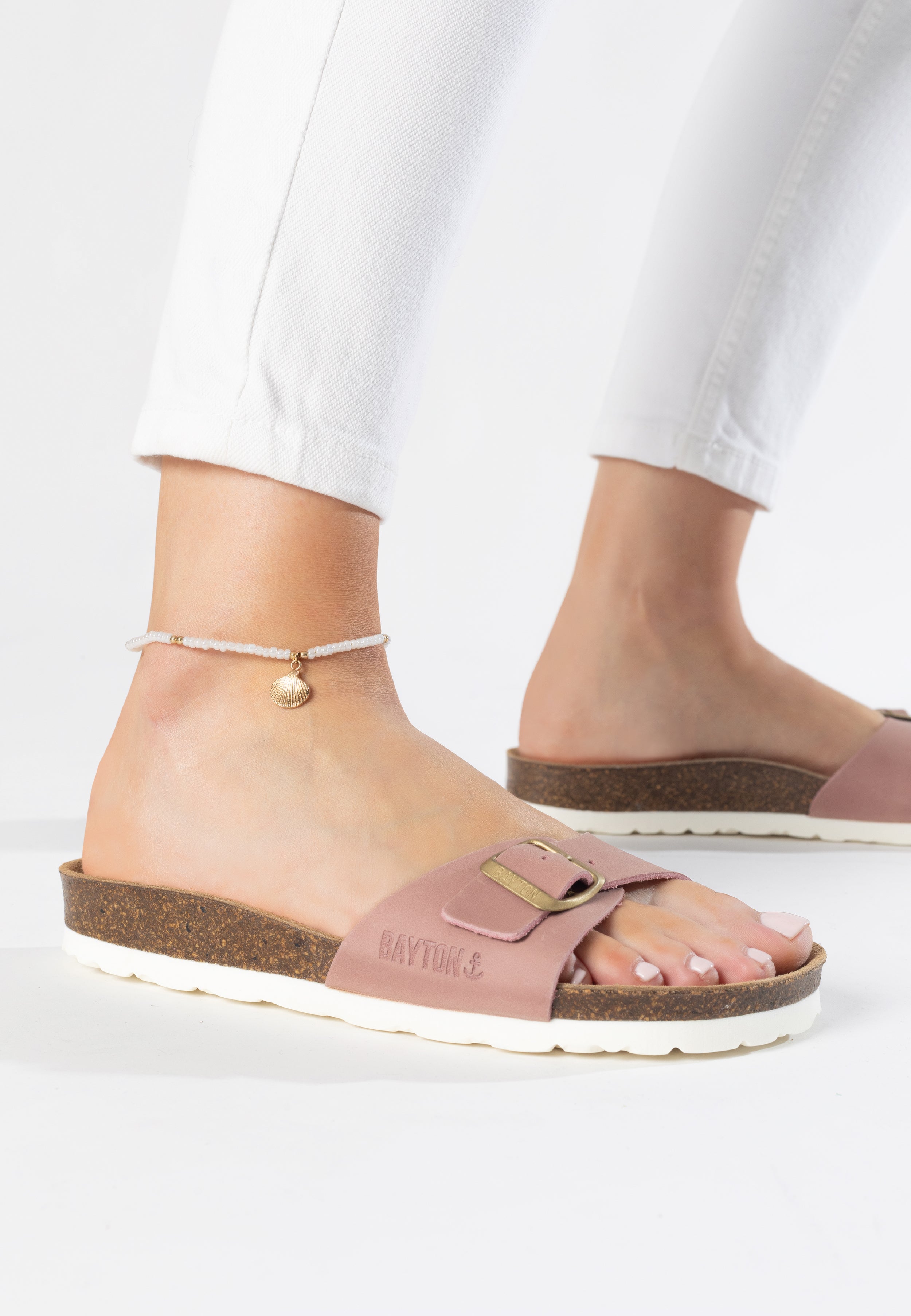 Zephyr Rose 100% Leather 1 Strap Sandals