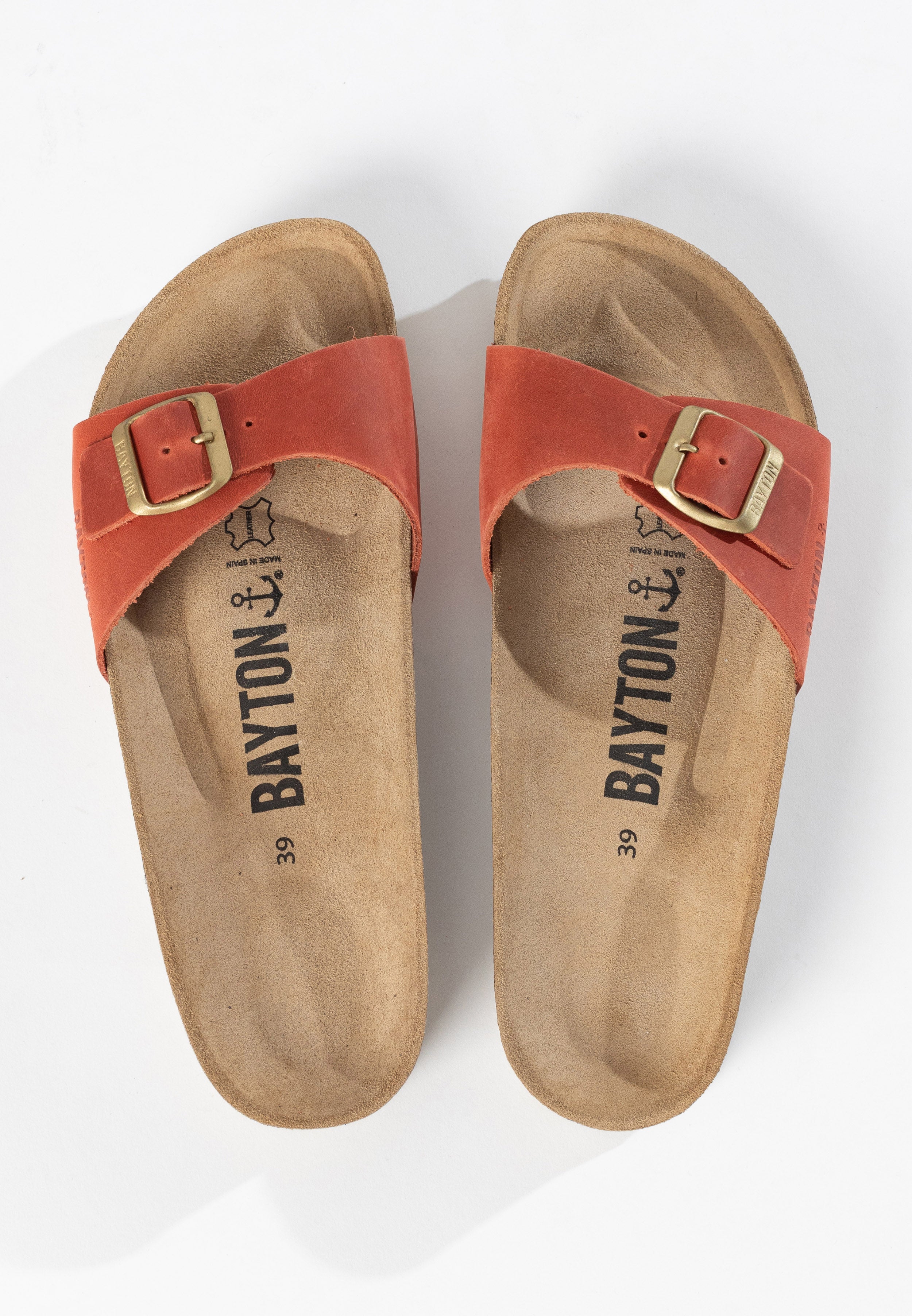 Sandales 1 Bride Zephyr Orange 100% Cuir