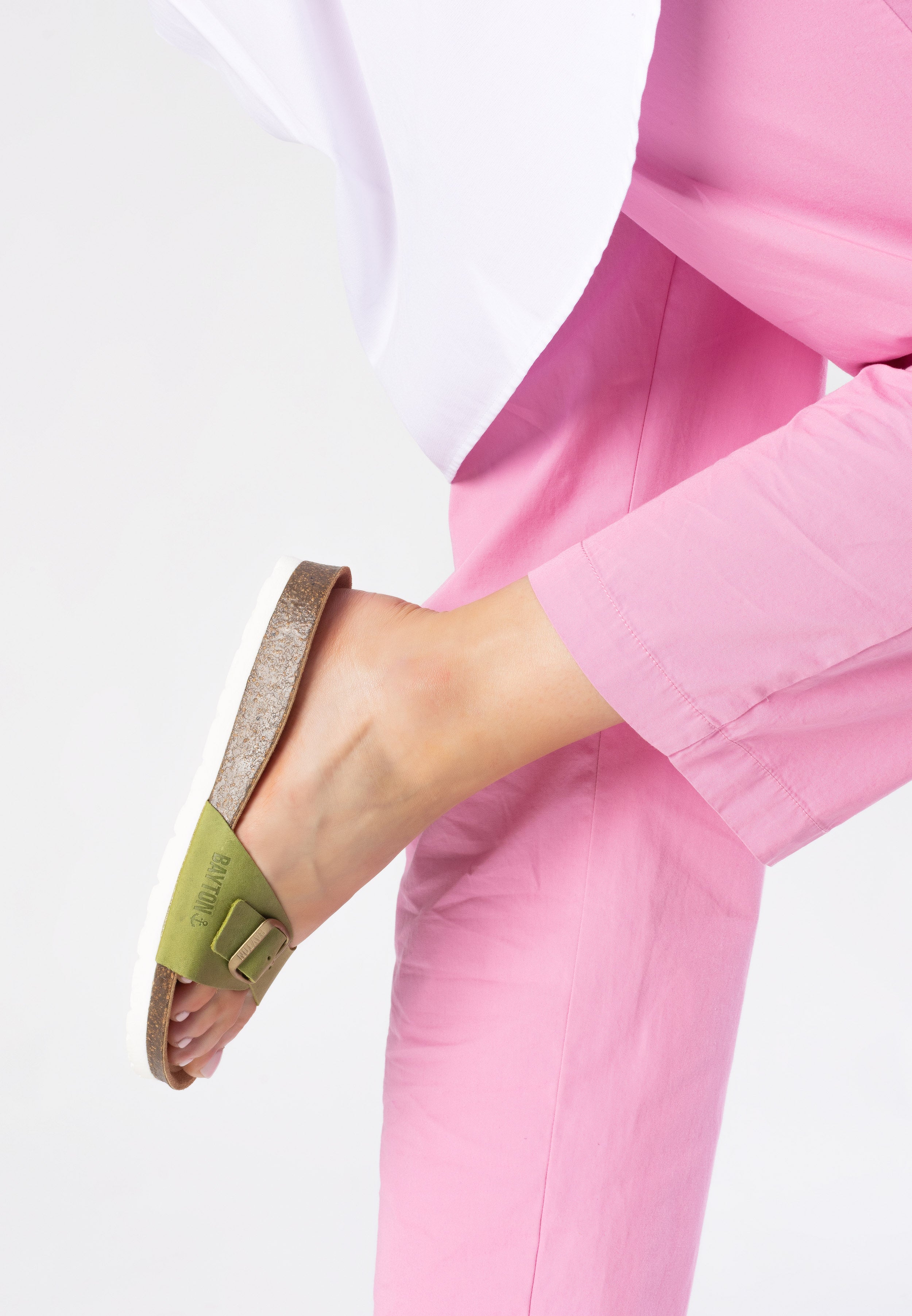 Sandales 1 Bride Zephyr Vert 100% Cuir