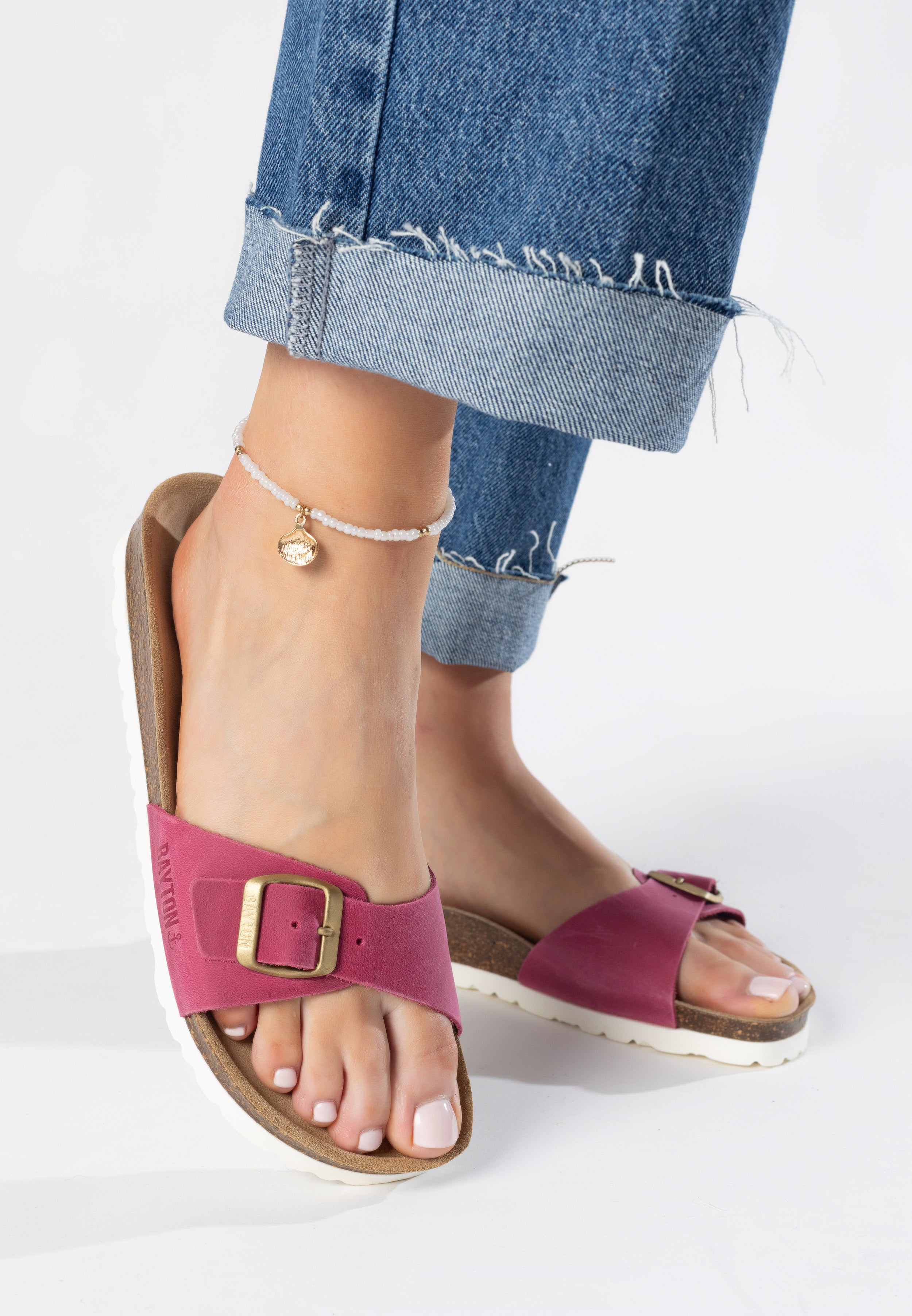 Sandales 1 Bride Zephyr Fuschia 100% Cuir