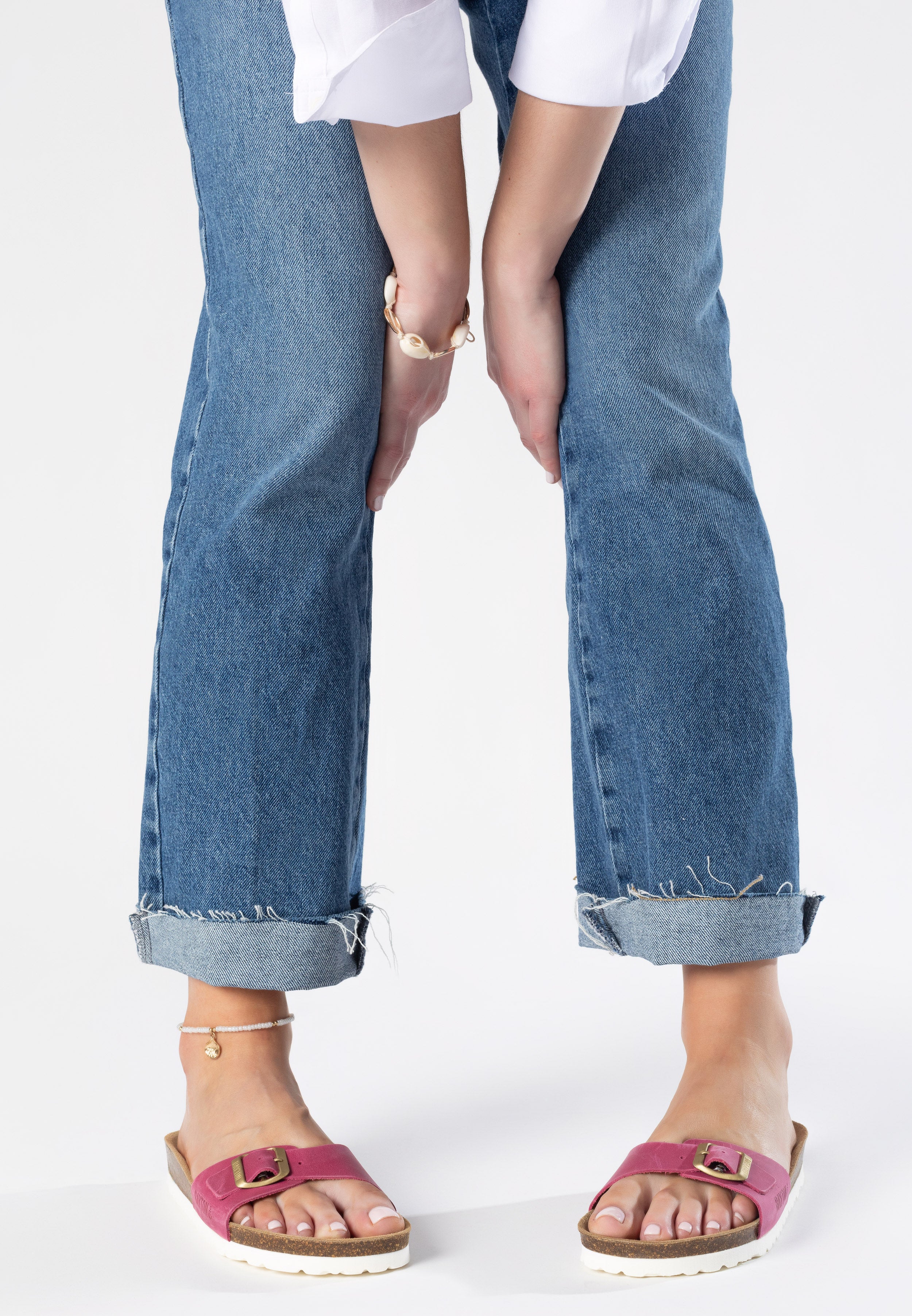 Sandales 1 Bride Zephyr Fuschia 100% Cuir