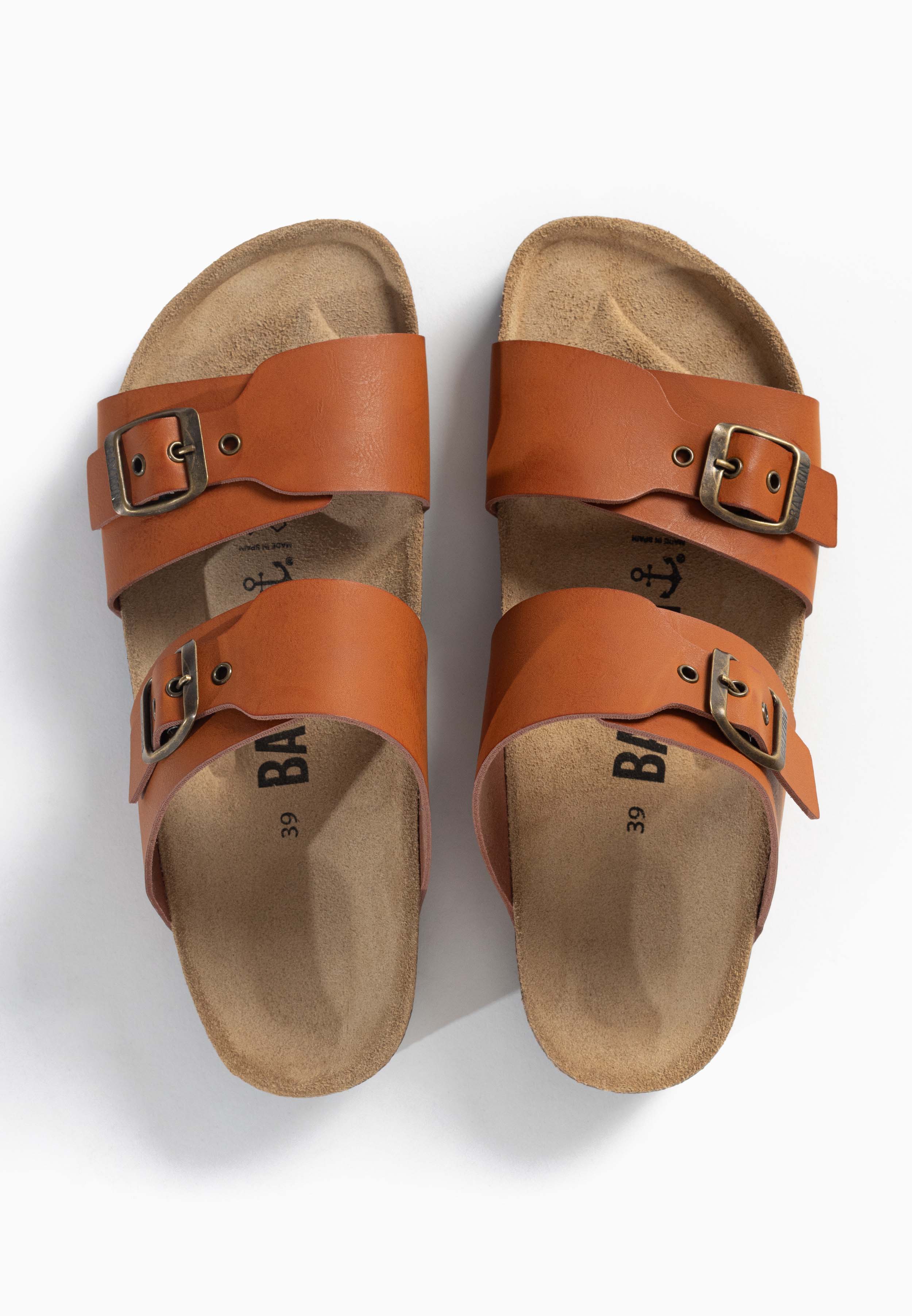 Sandales 2 Brides Shiba Camel