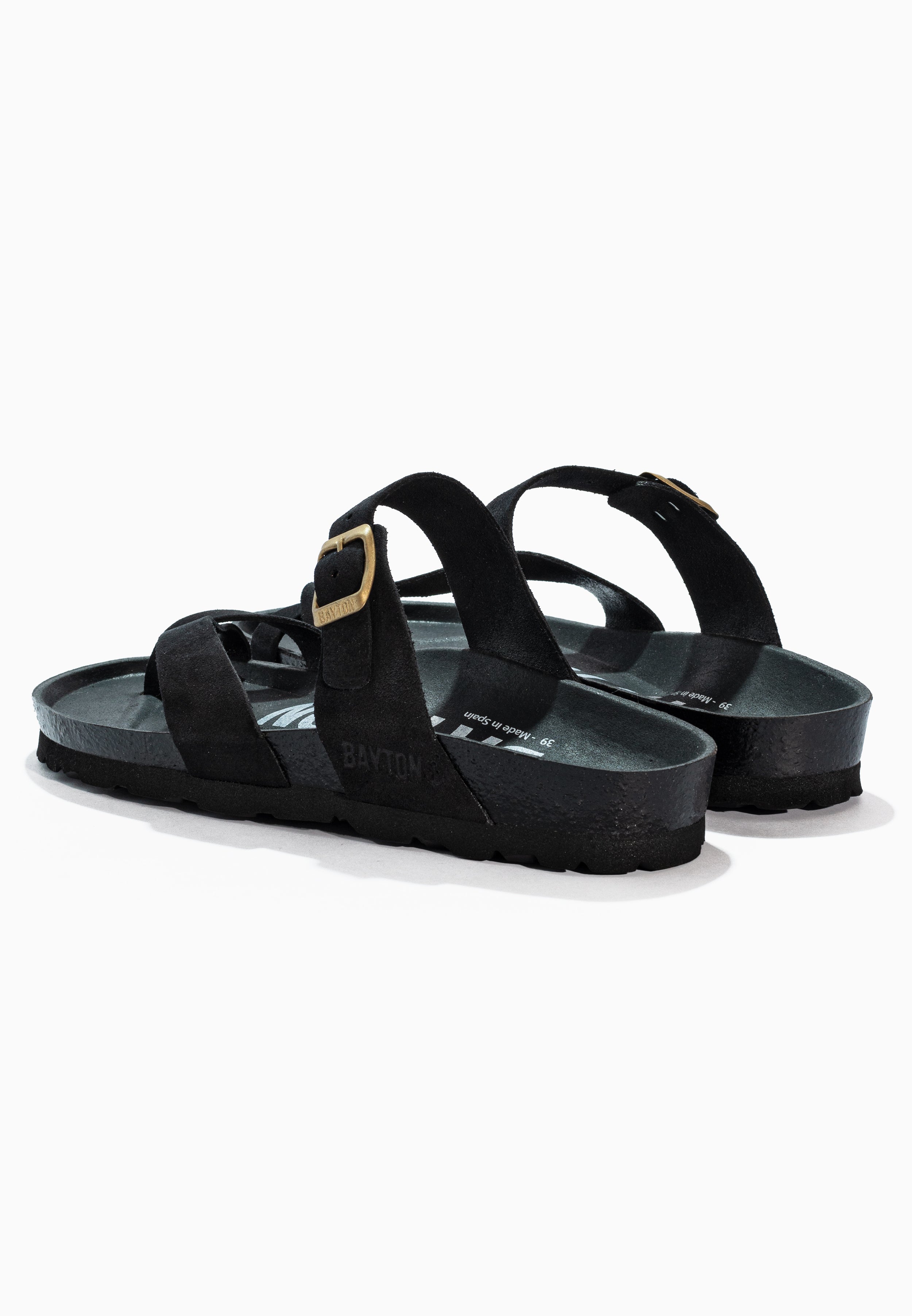 Sandales Diane Noir en Cuir Suédé