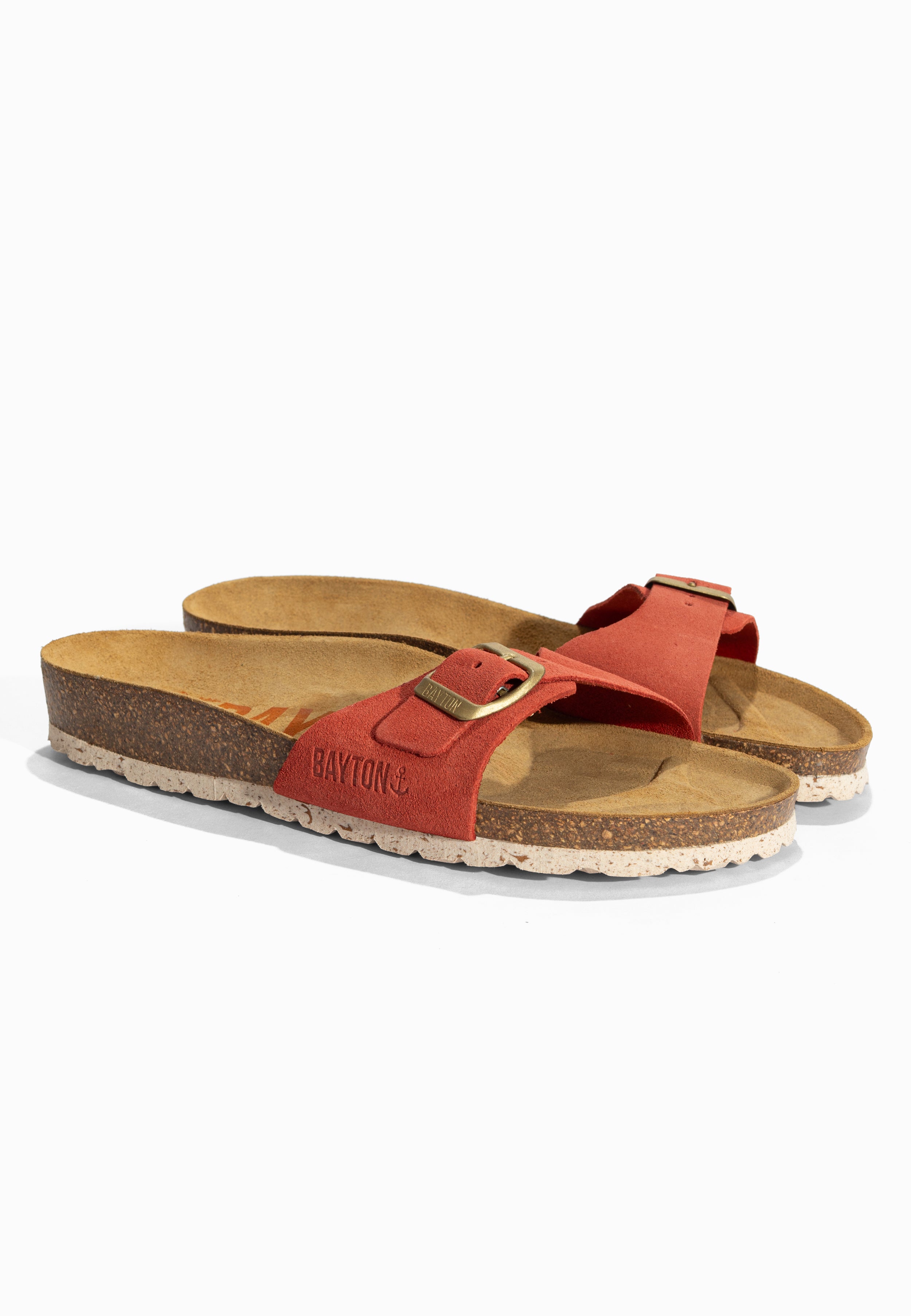 Zephyr Orange Suede Leather Sandals