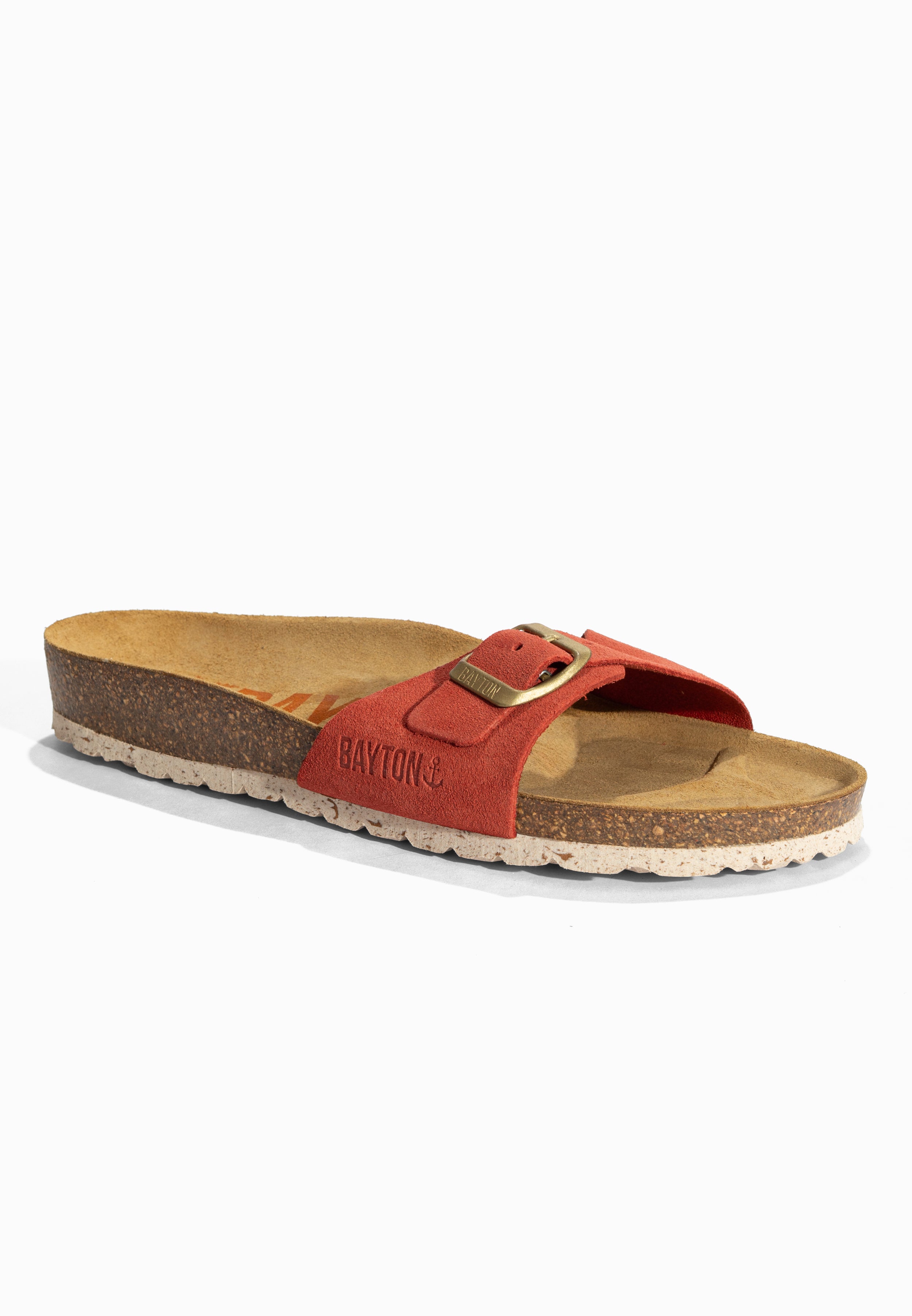 Zephyr Orange Suede Leather Sandals