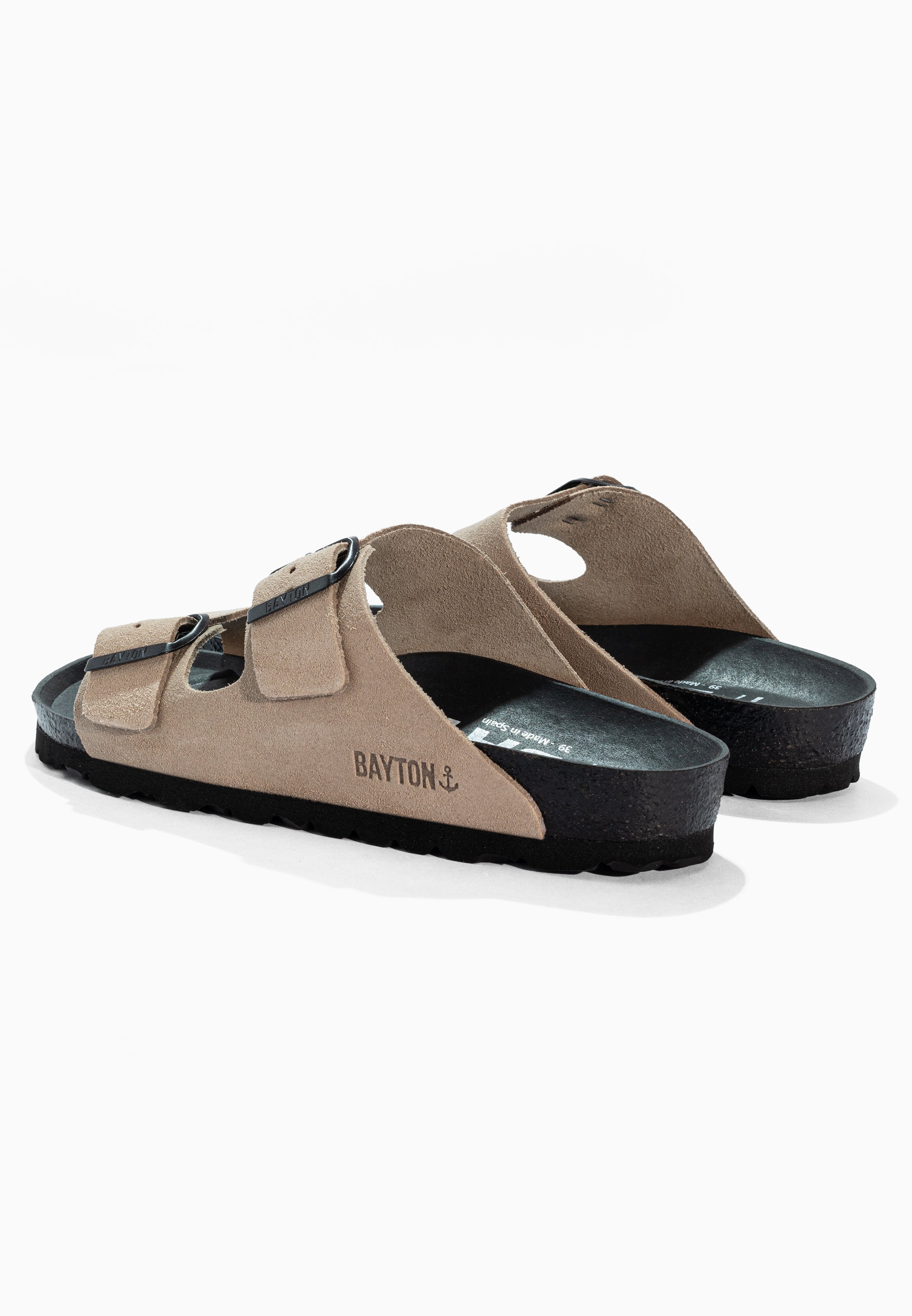 Sandales Atlas Beige en Cuir Suédé