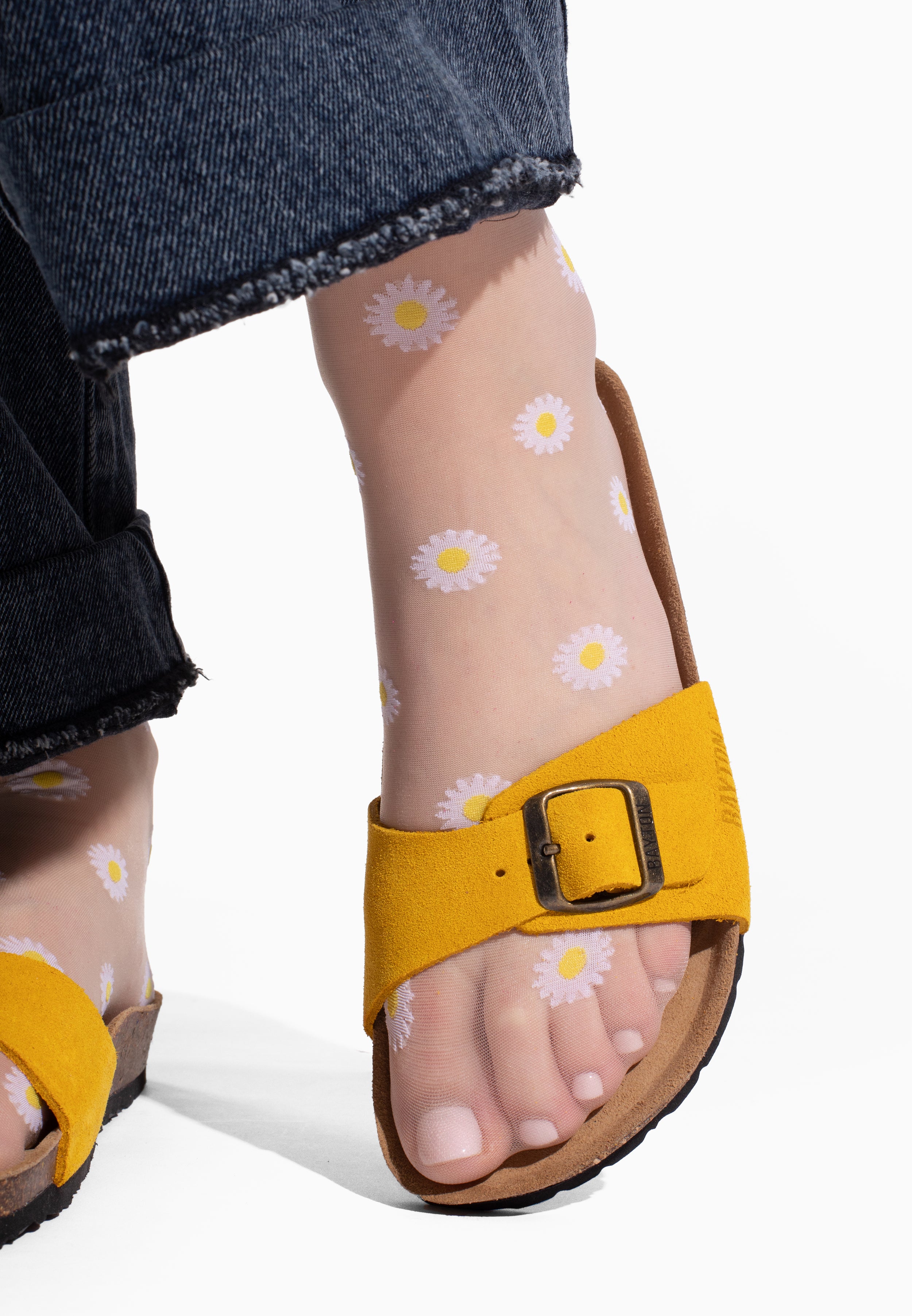 Sandales Zephyr Jaune en Cuir Suédé