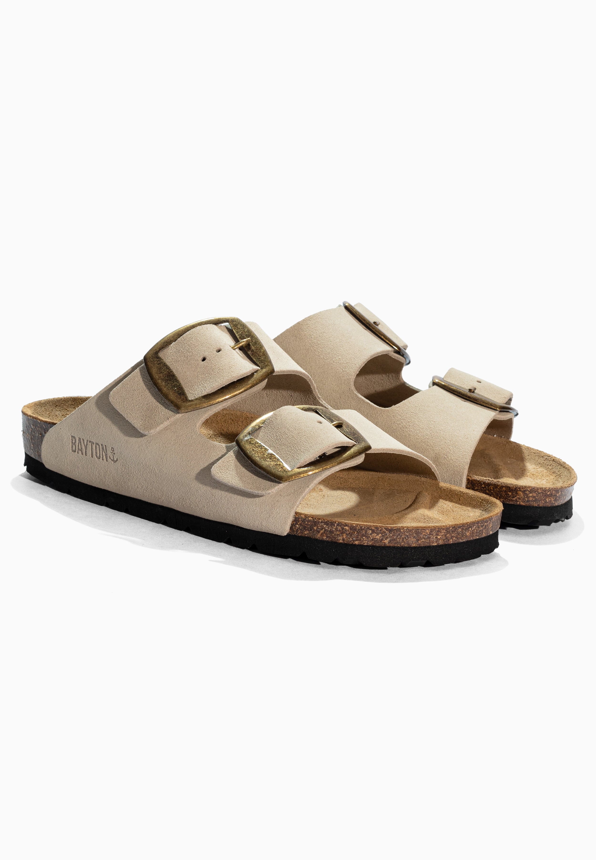 Sandales Alicante Beige en Cuir Suédé