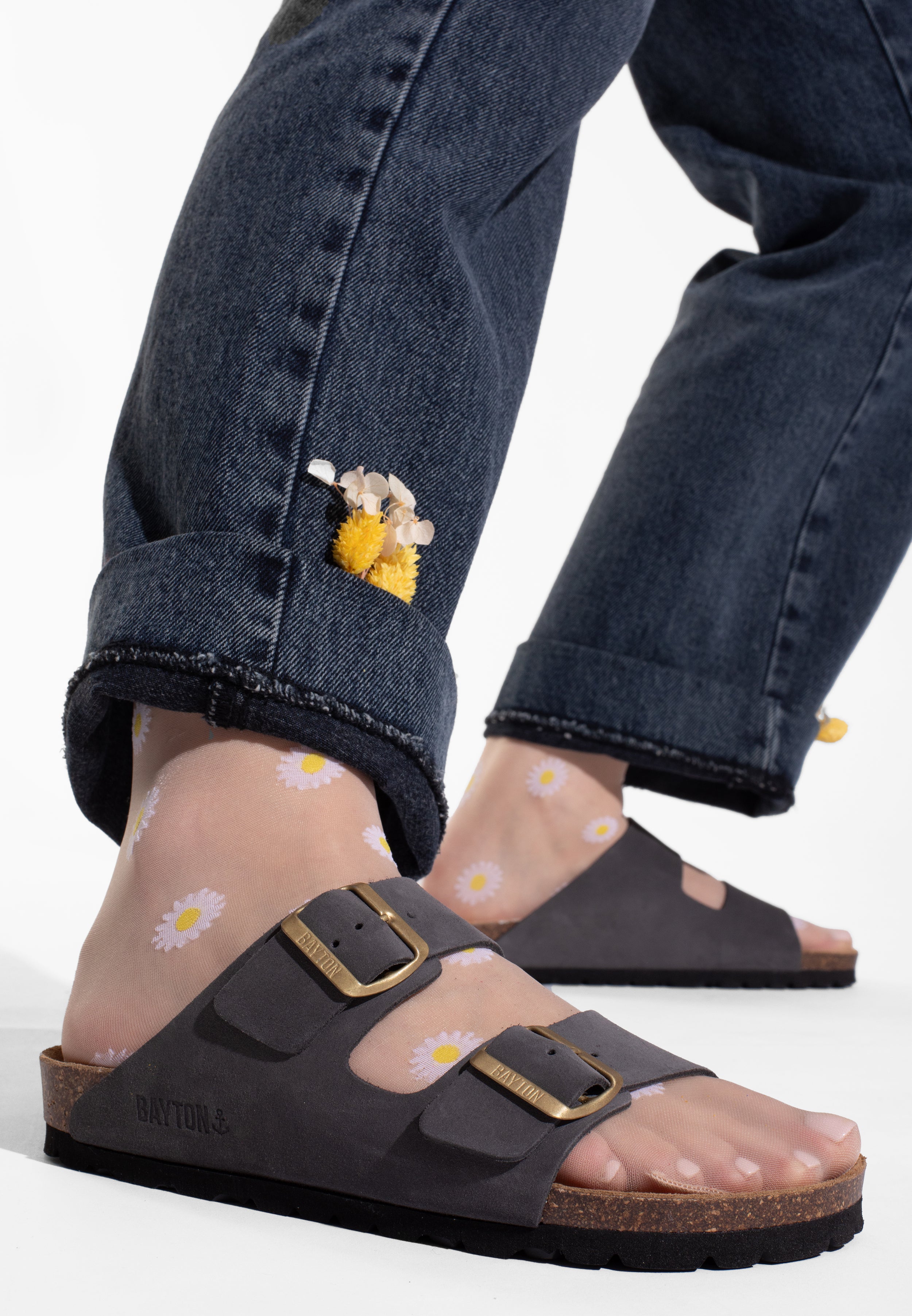 Sandales Atlas Gris en Cuir Suédé