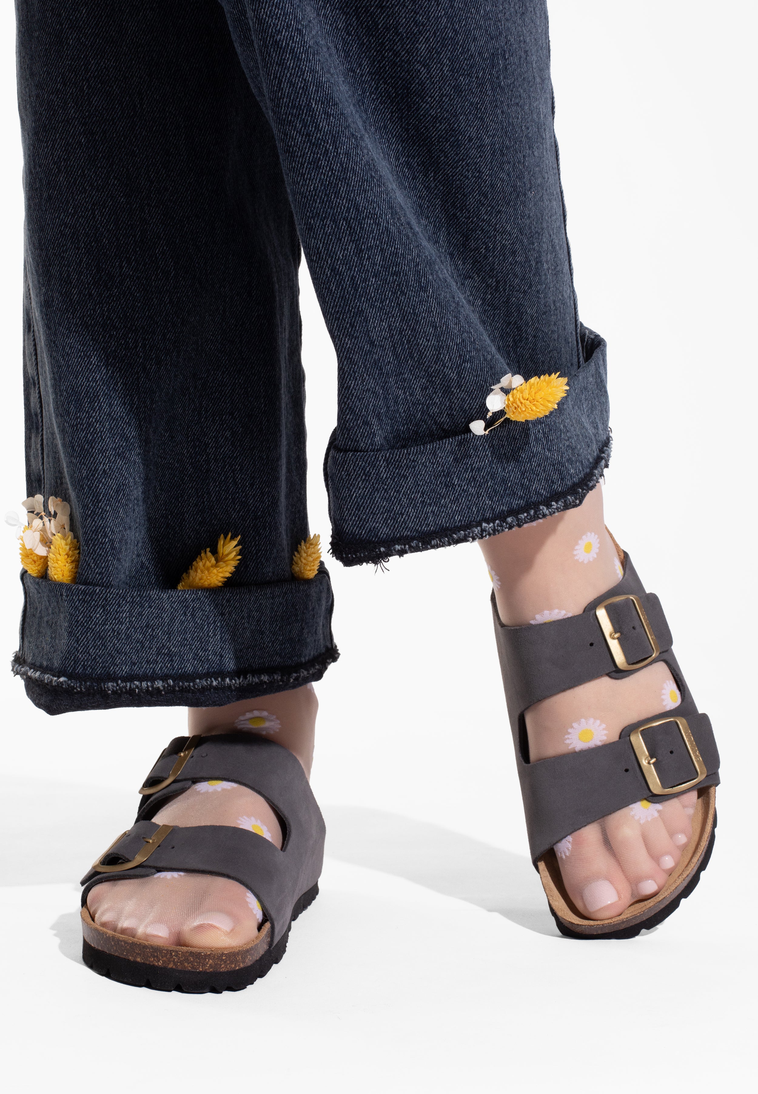 Sandales Atlas Gris en Cuir Suédé