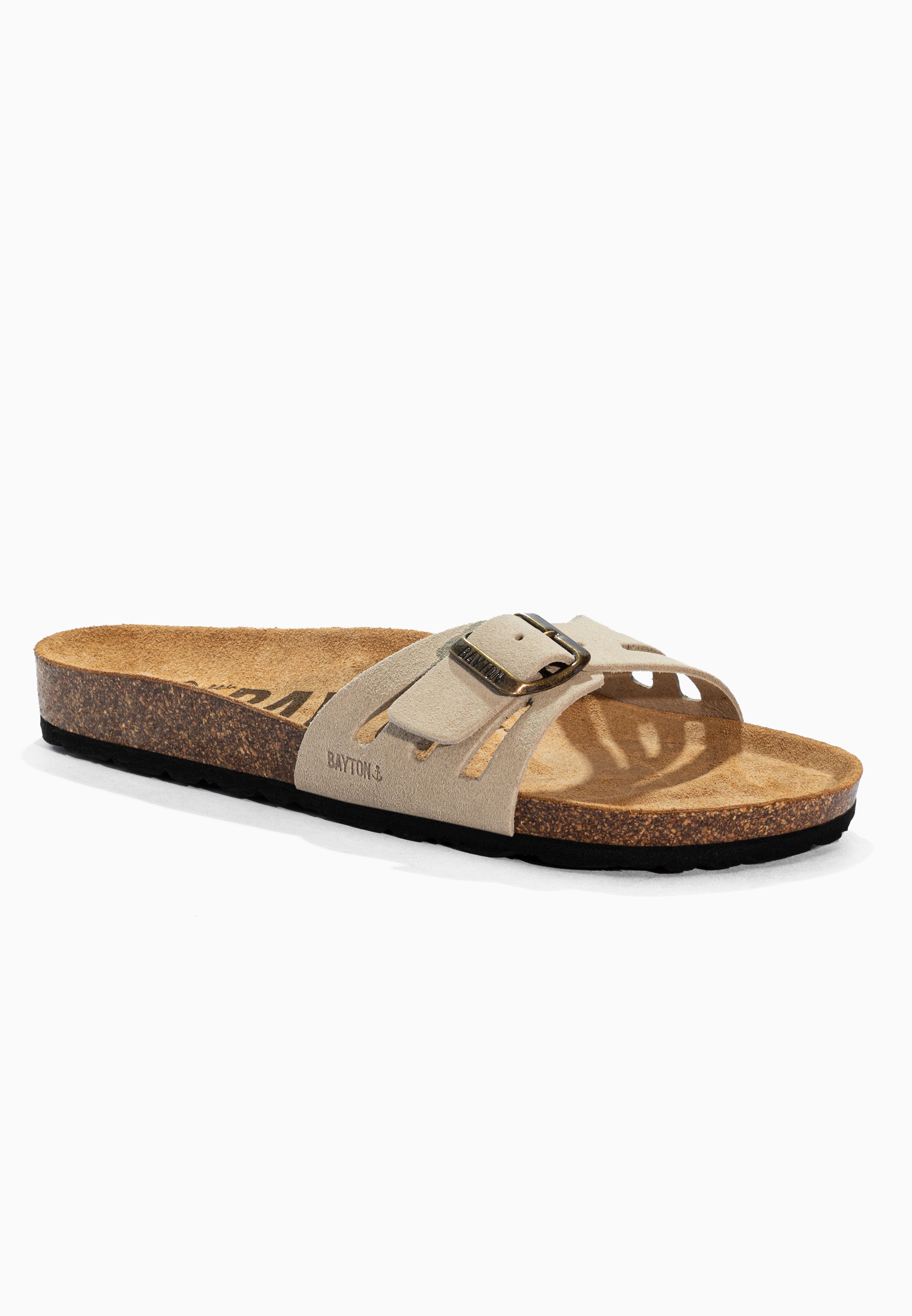 Sandales Athena Beige en Cuir Suédé