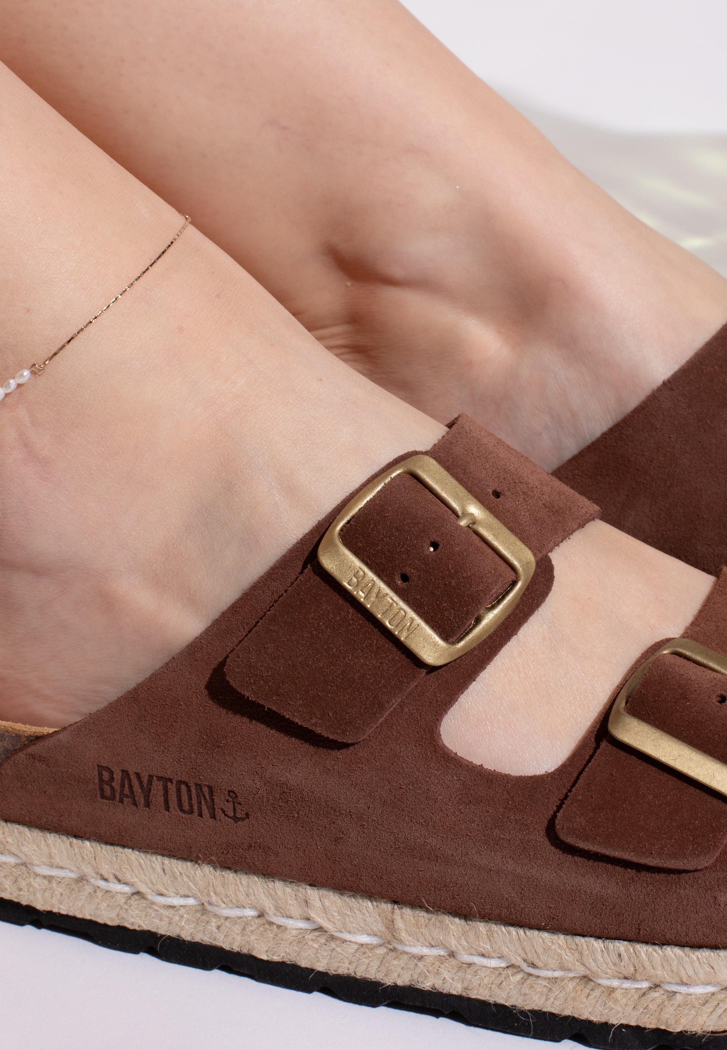 Sandales Alcee Marron en Cuir Suédé