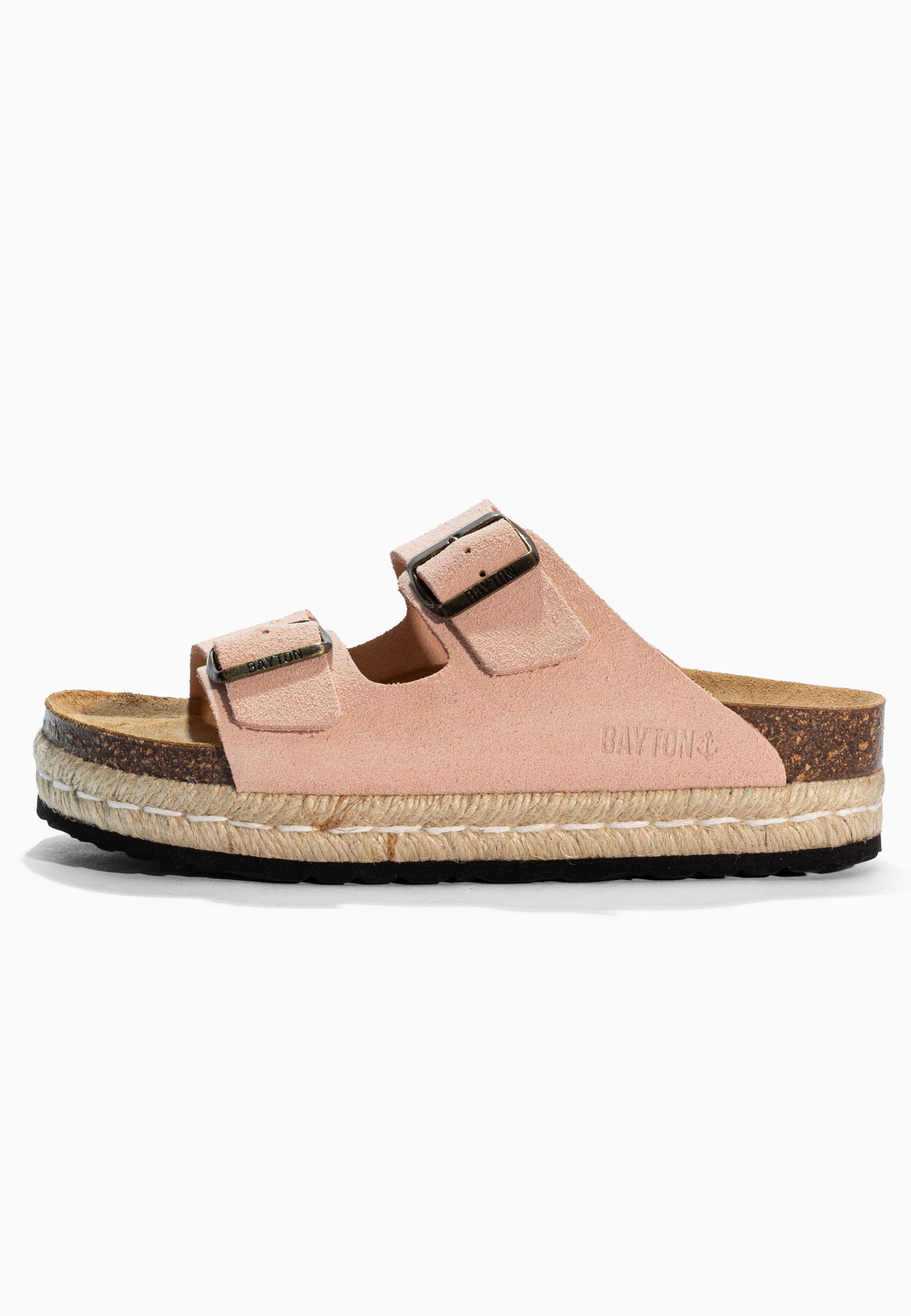 Alcee Peach Suede Leather Sandals