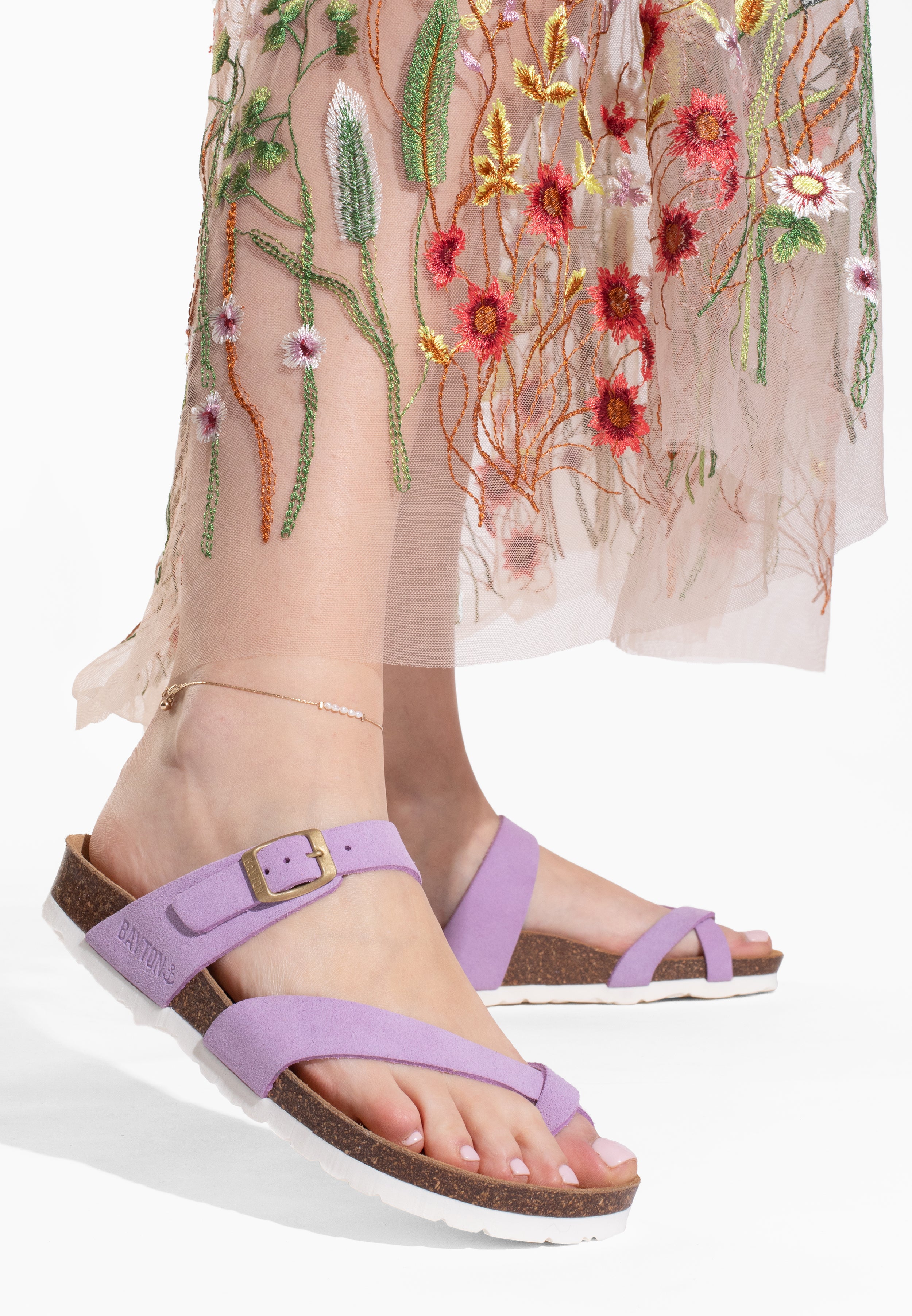 Sandales Diane Lila en Cuir Suédé