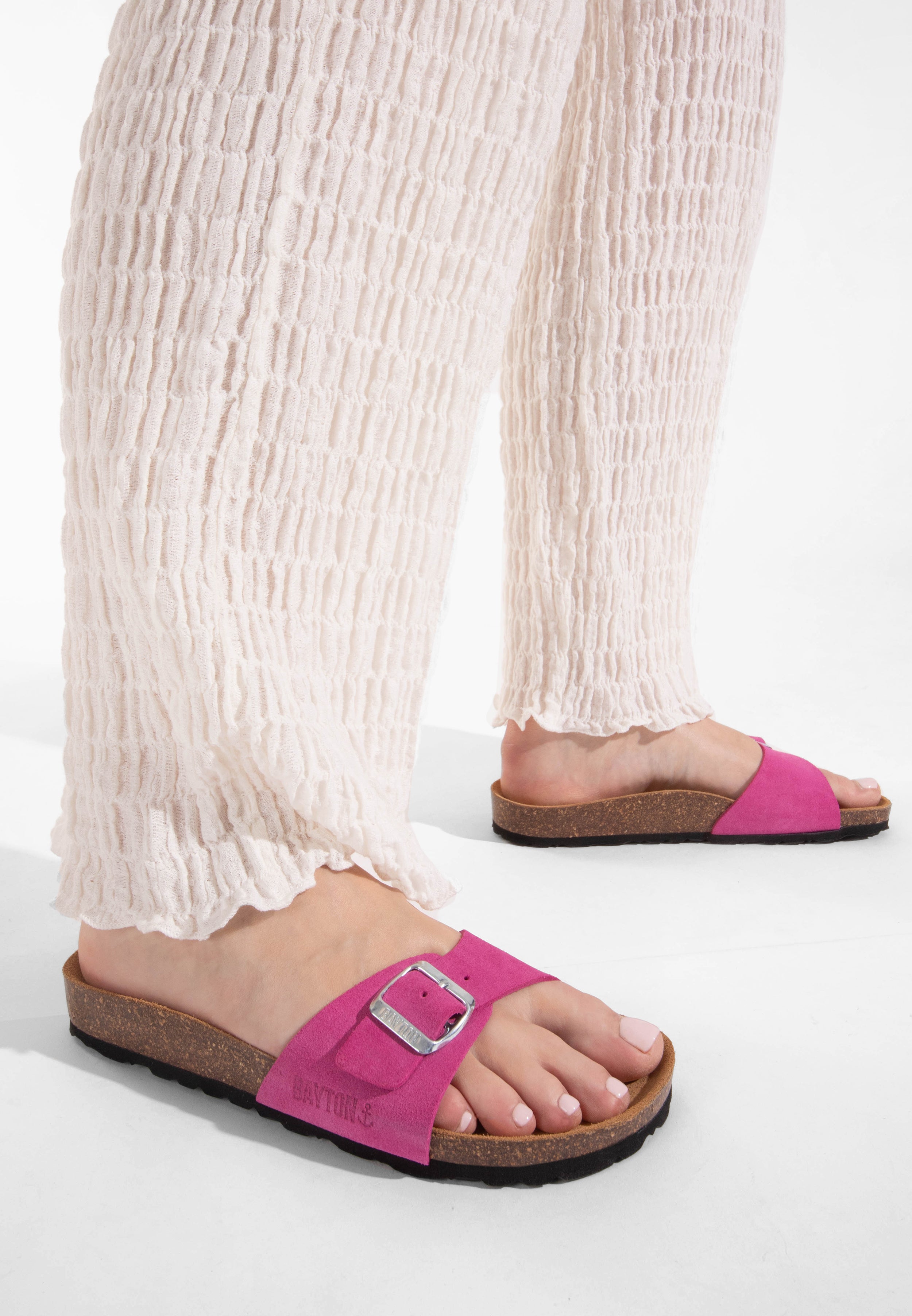 Sandales Zephyr Rose en Cuir Suédé