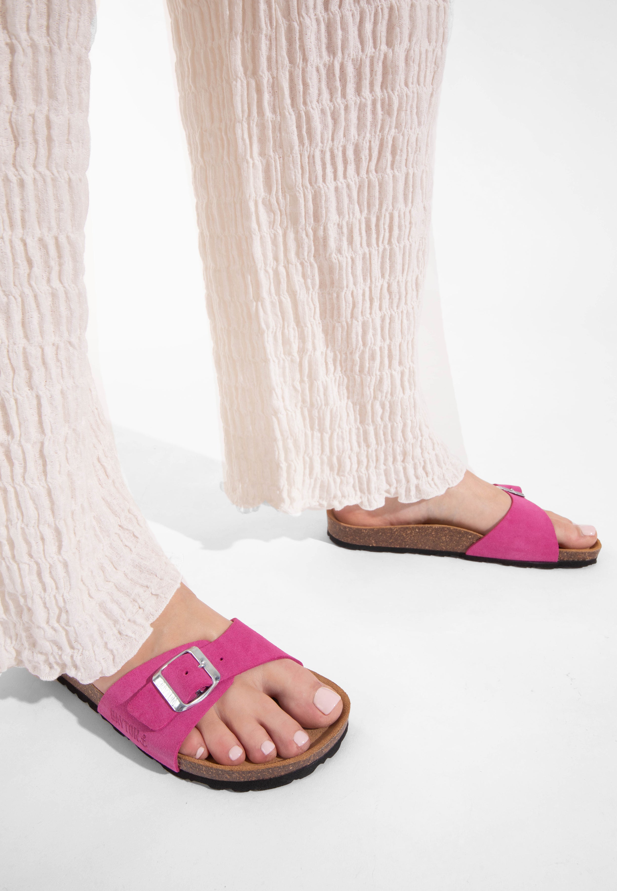 Sandales Zephyr Rose en Cuir Suédé