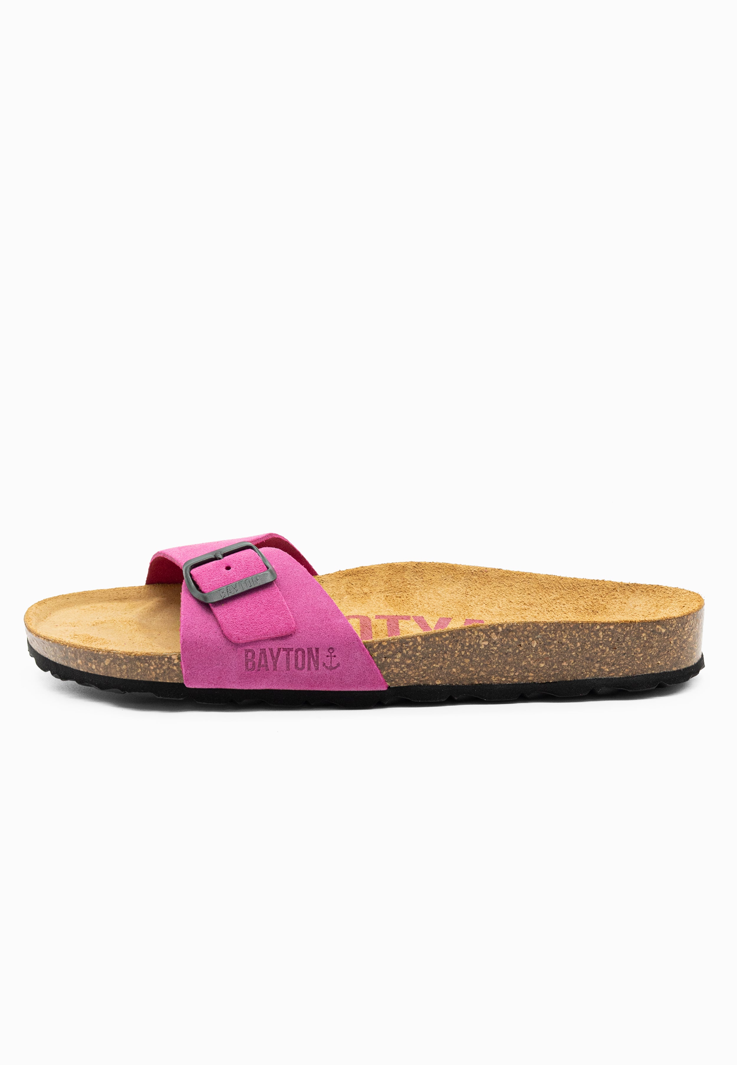 Sandales Zephyr Rose Fluo en Cuir Suédé