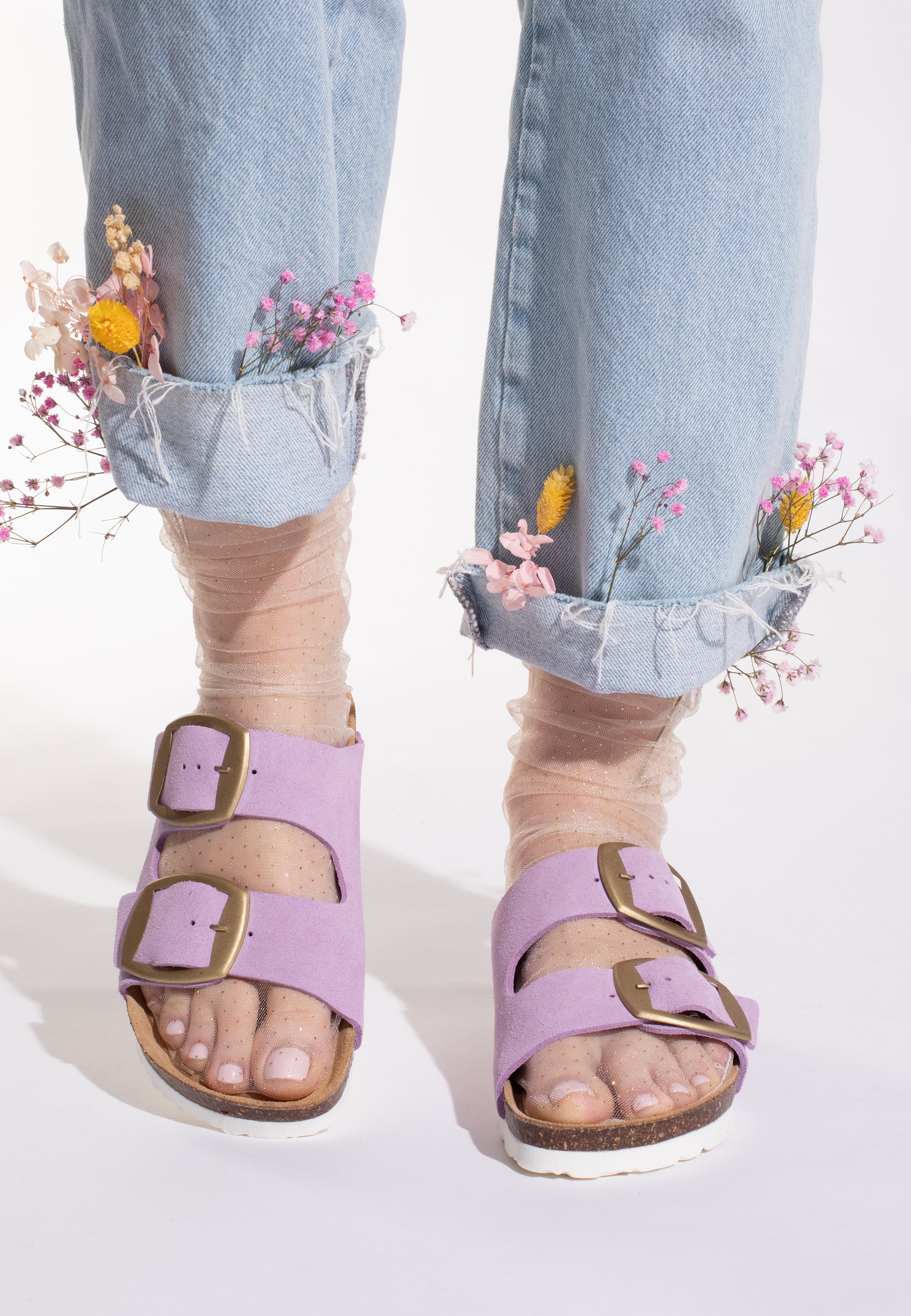 Sandales Alicante Lila en Cuir Suédé