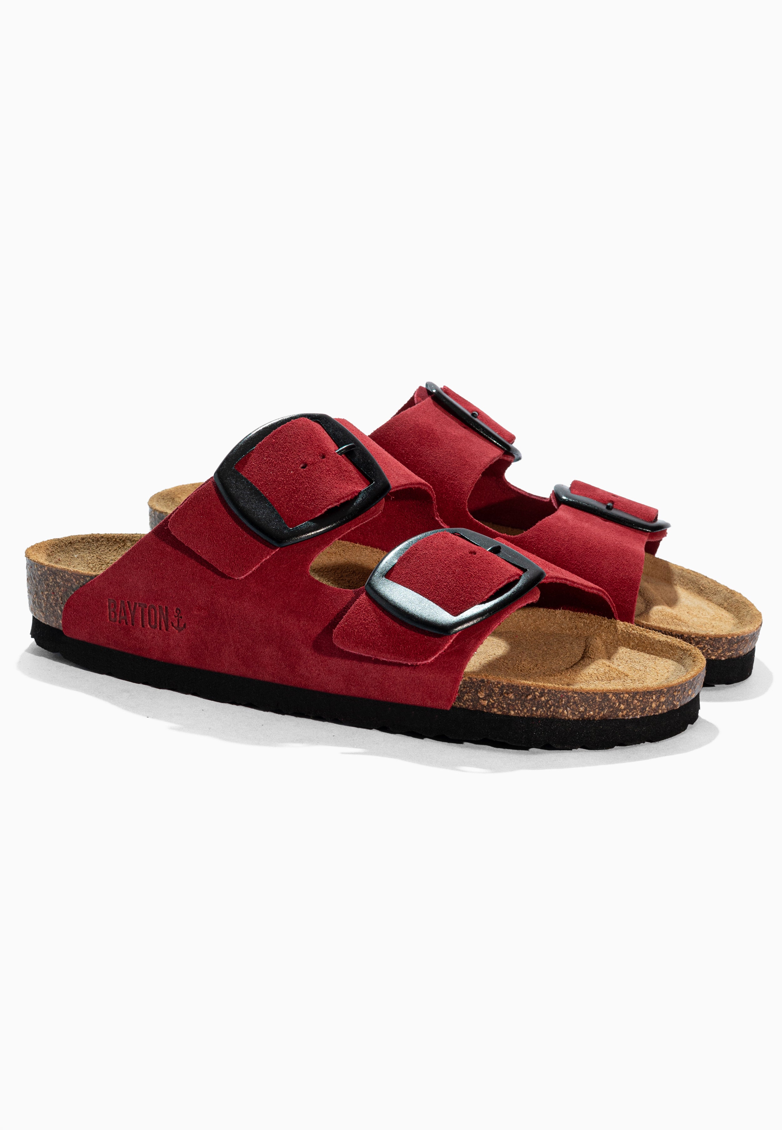 Sandales Alicante Rouge en Cuir Suédé