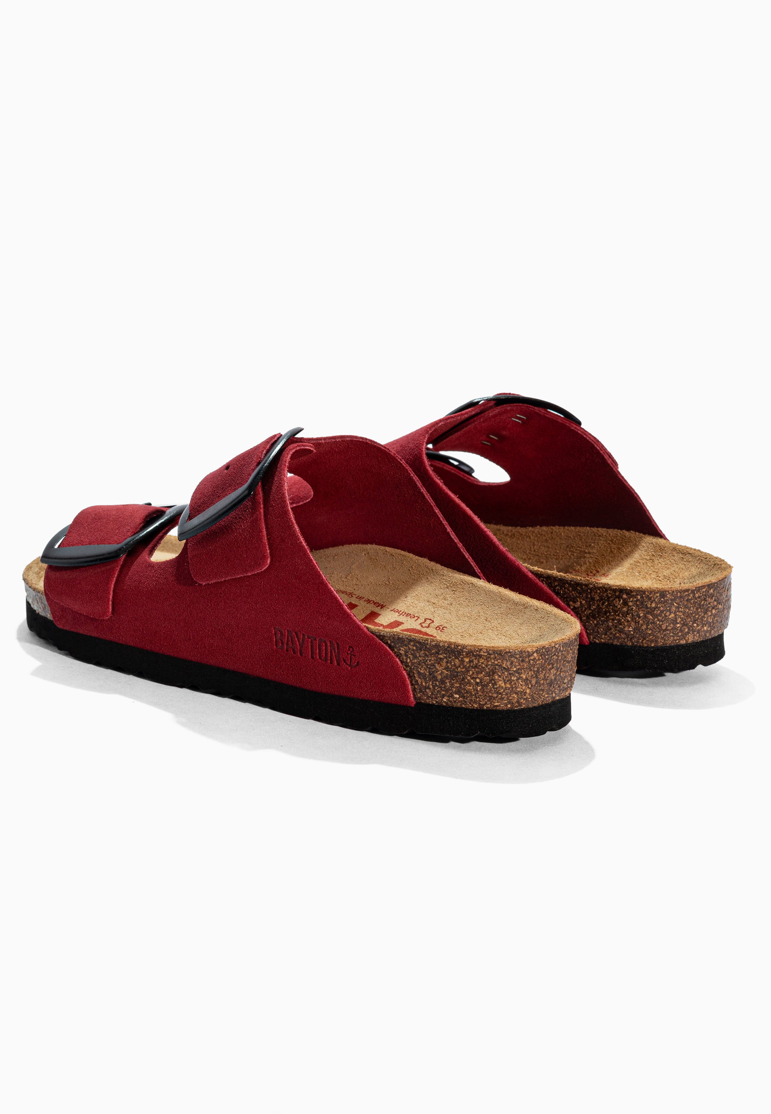 Sandales Alicante Rouge en Cuir Suédé