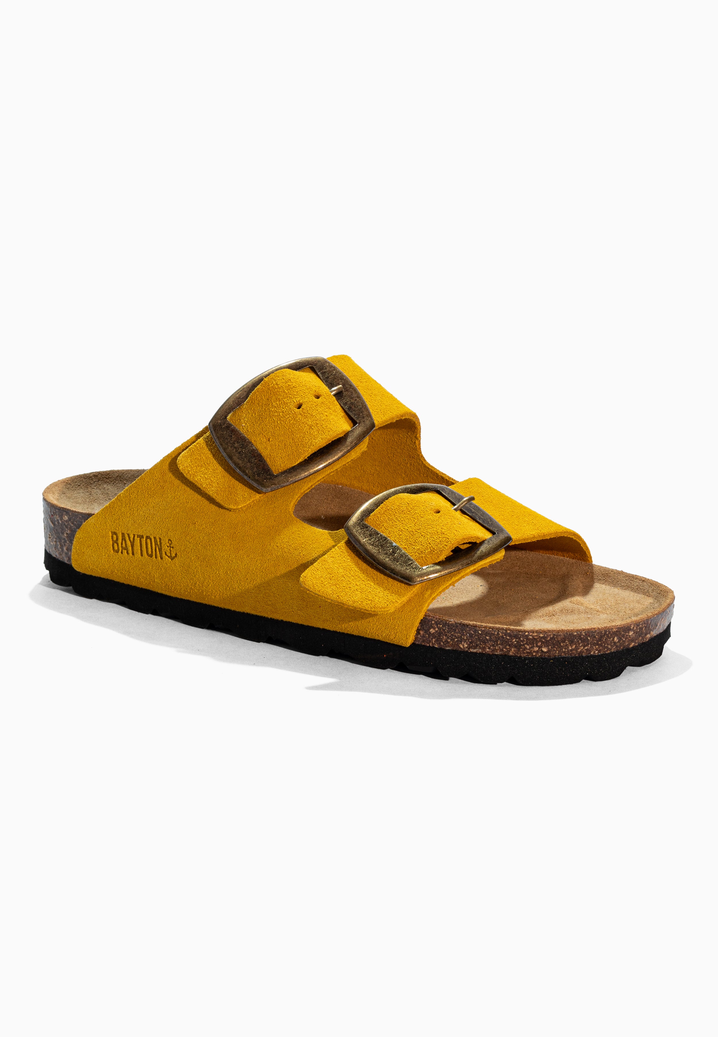 Sandales Alicante Jaune en Cuir Suédé