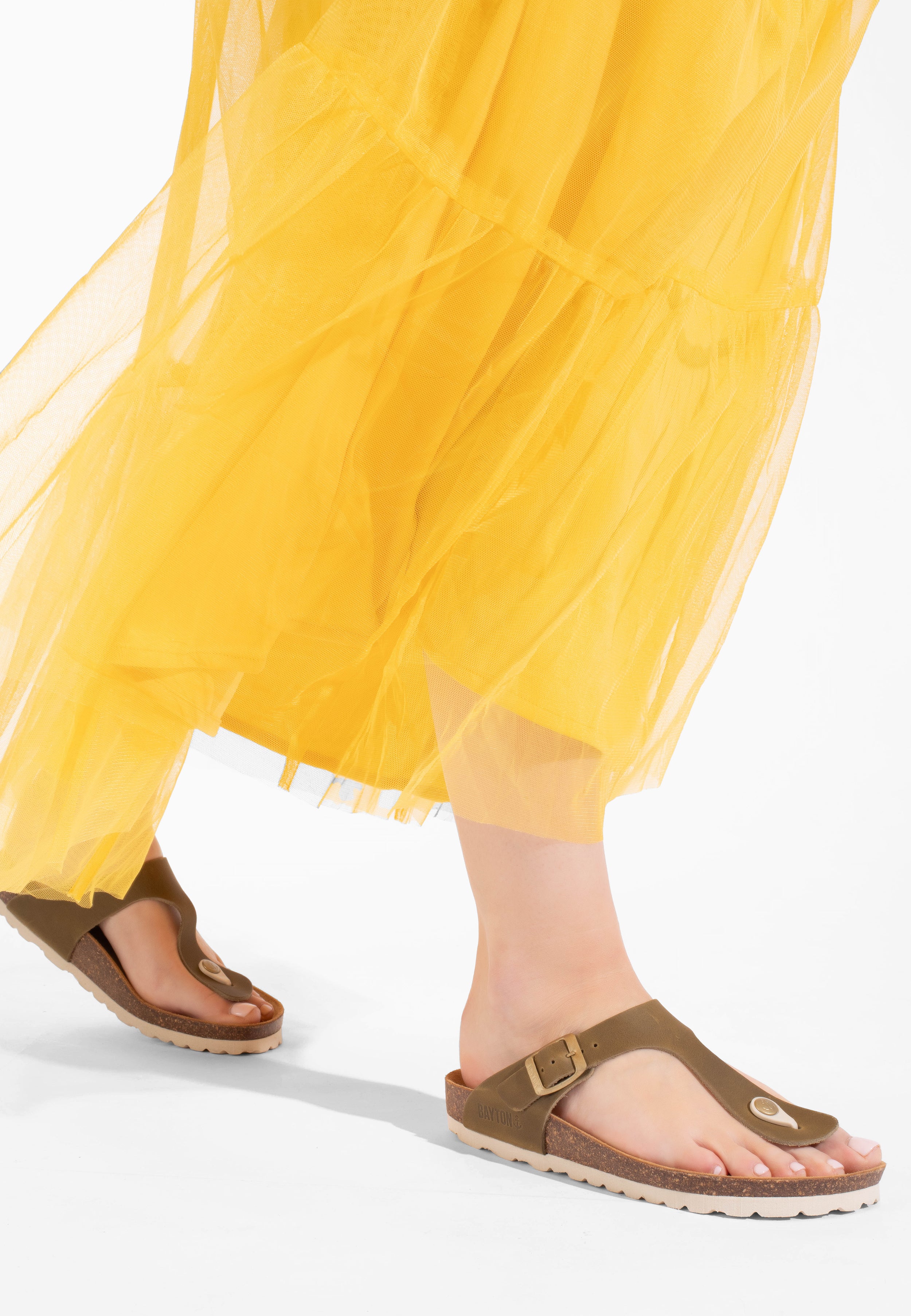 Sandales Mercure Kaki en Cuir