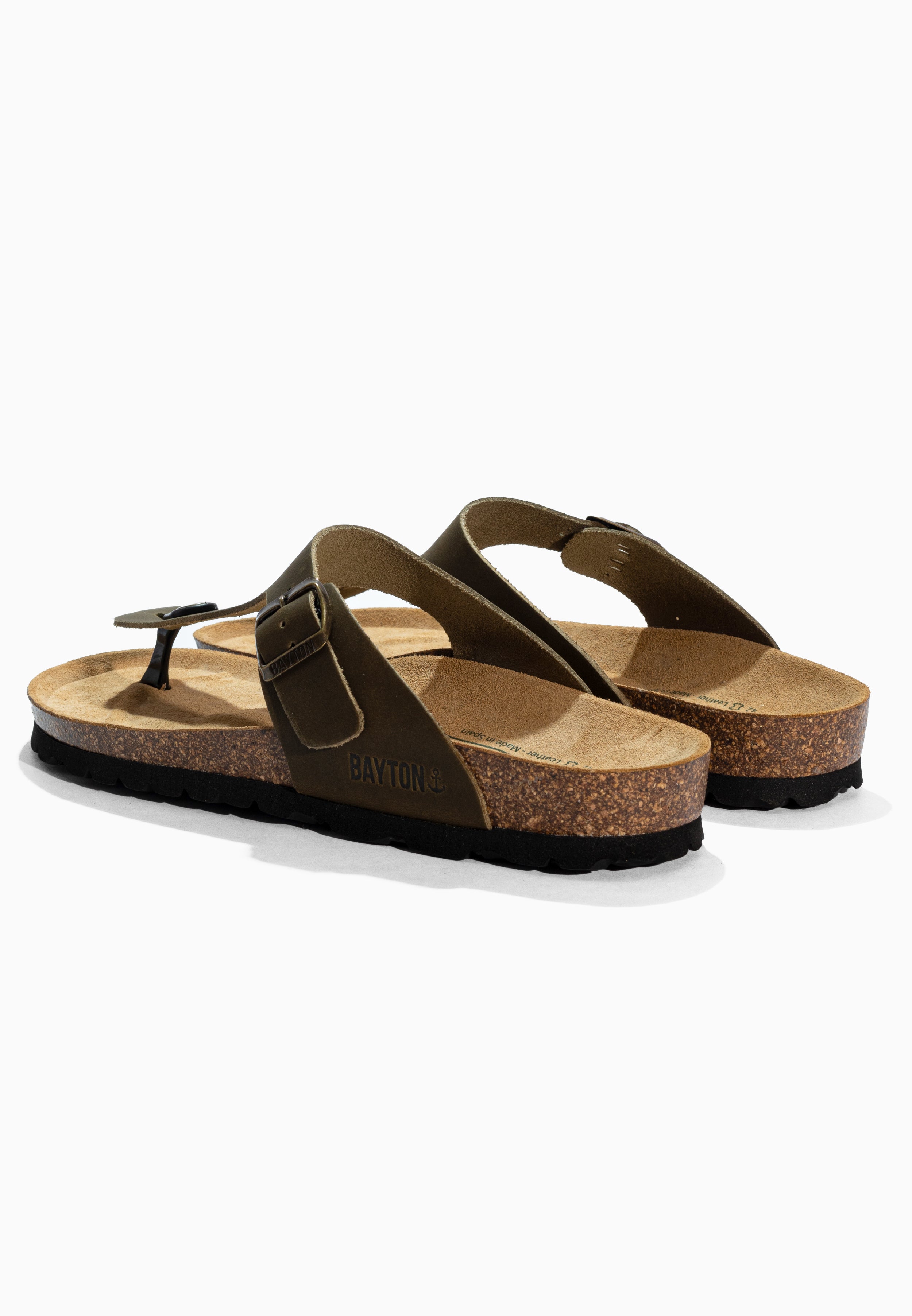 Sandales Mercure Kaki en Cuir