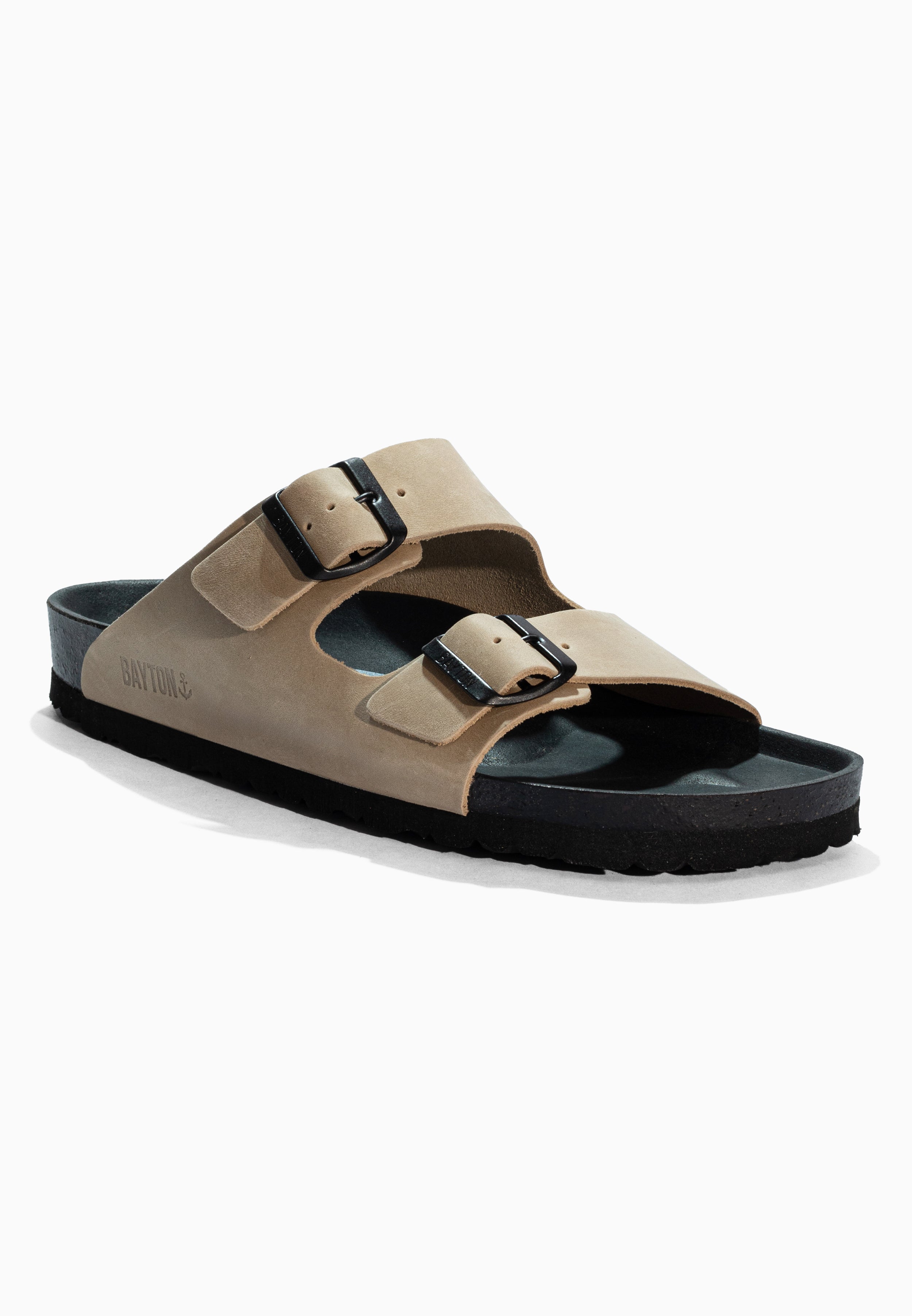 Sandales Atlas Beige en cuir huilée