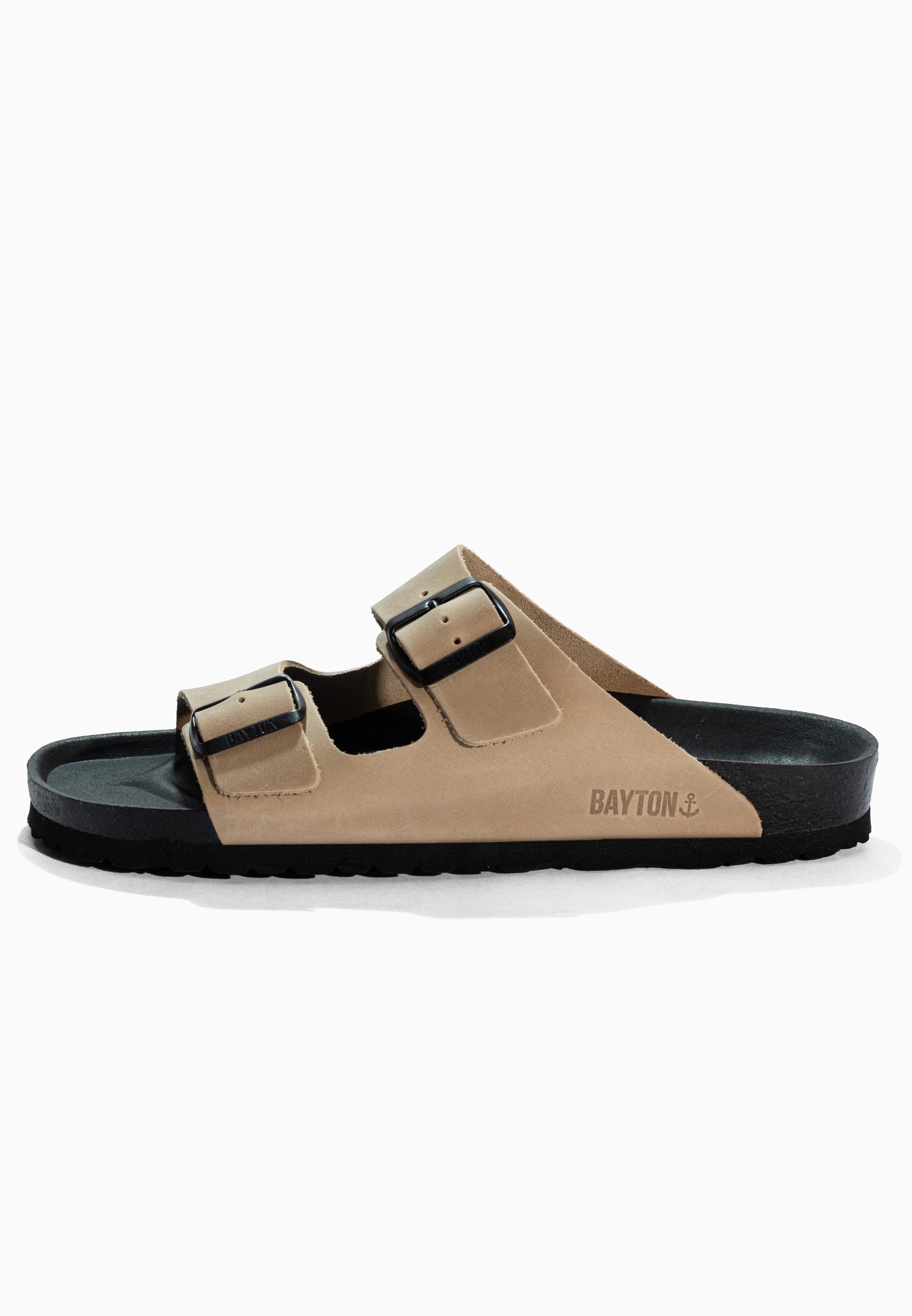 Sandales Atlas Beige en cuir huilée