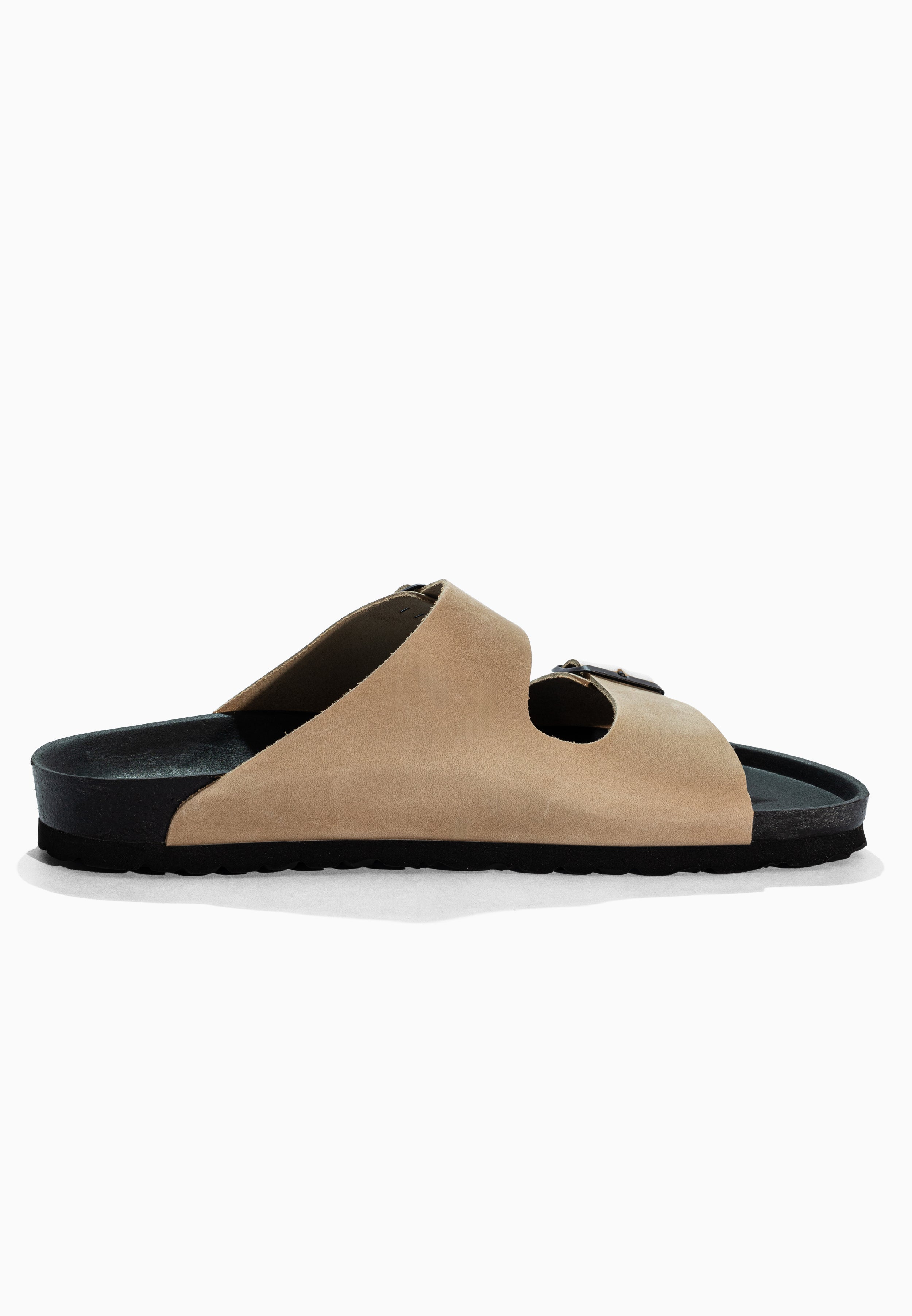Sandales Atlas Beige en cuir huilée