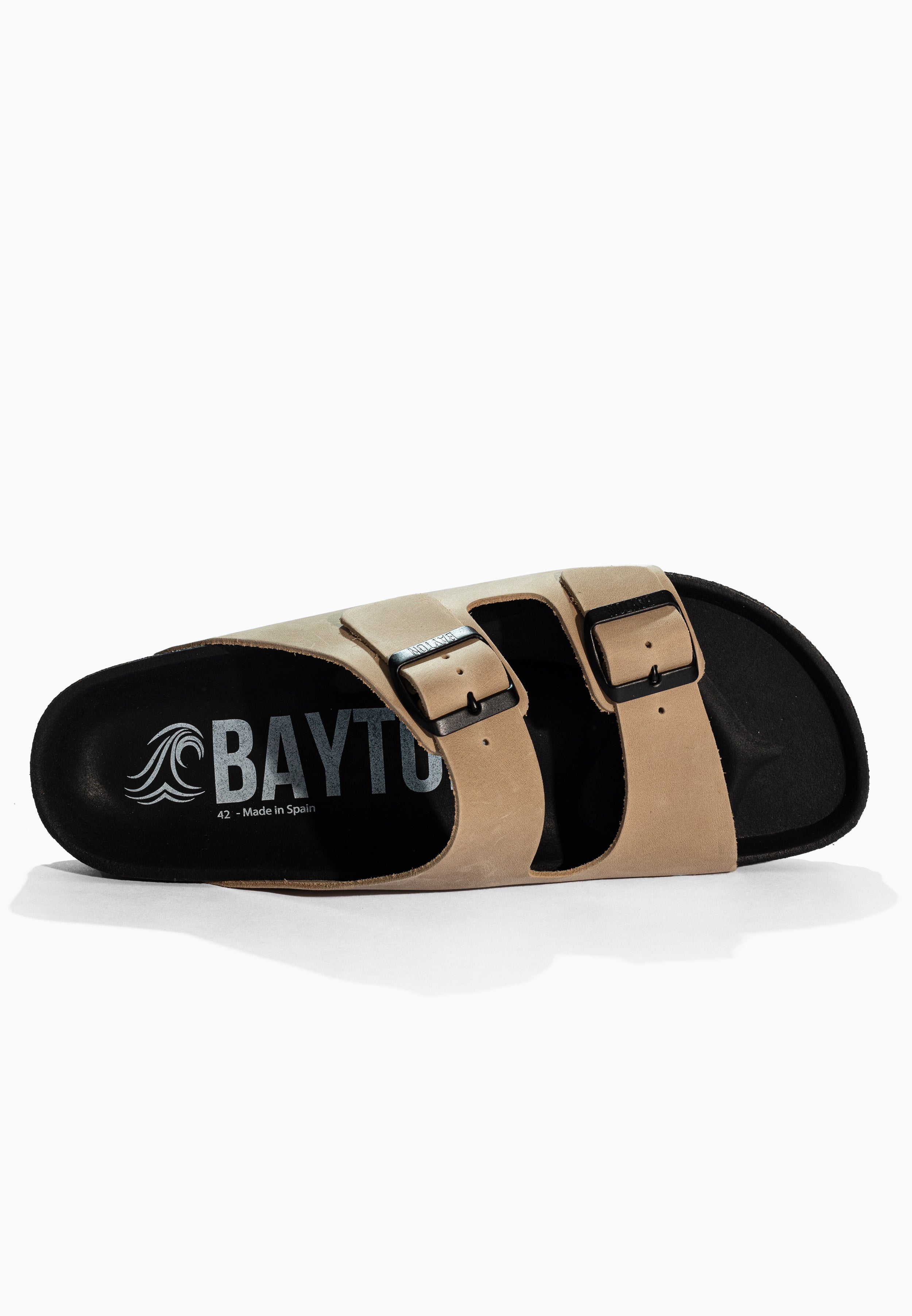 Sandales Atlas Beige en cuir huilée