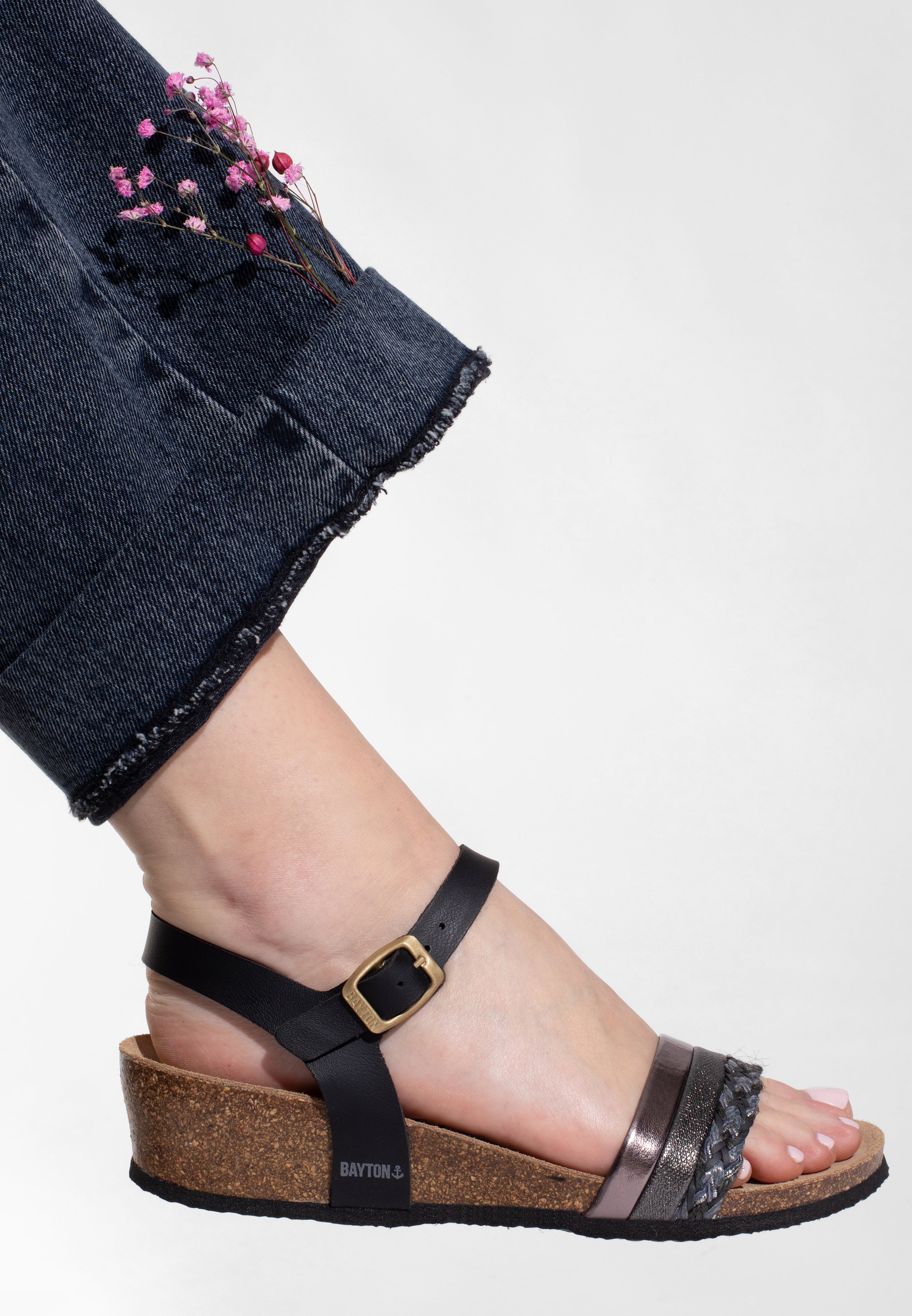 Sandales Legane Noir et Argent