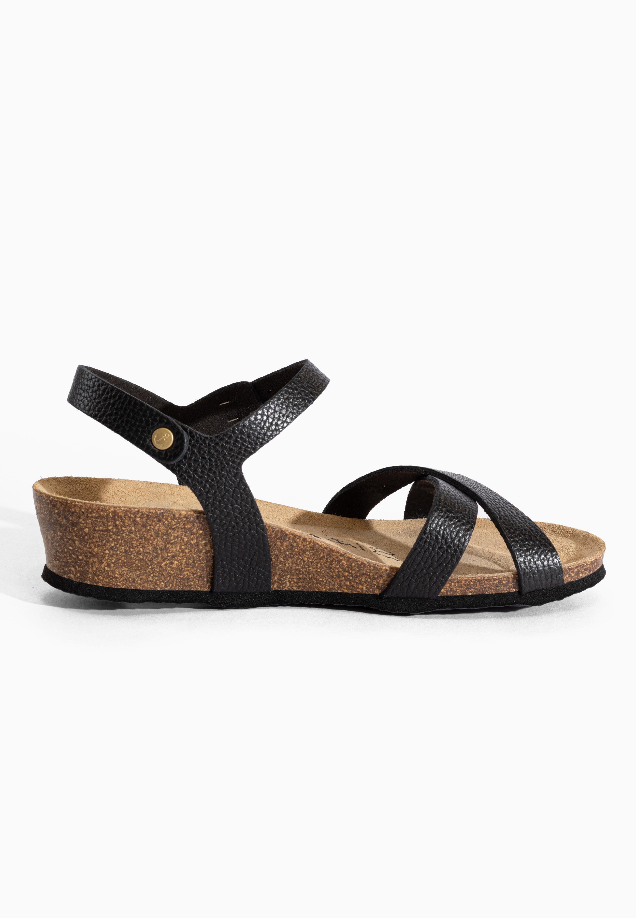 Sandales Canberra Noir en Cuir