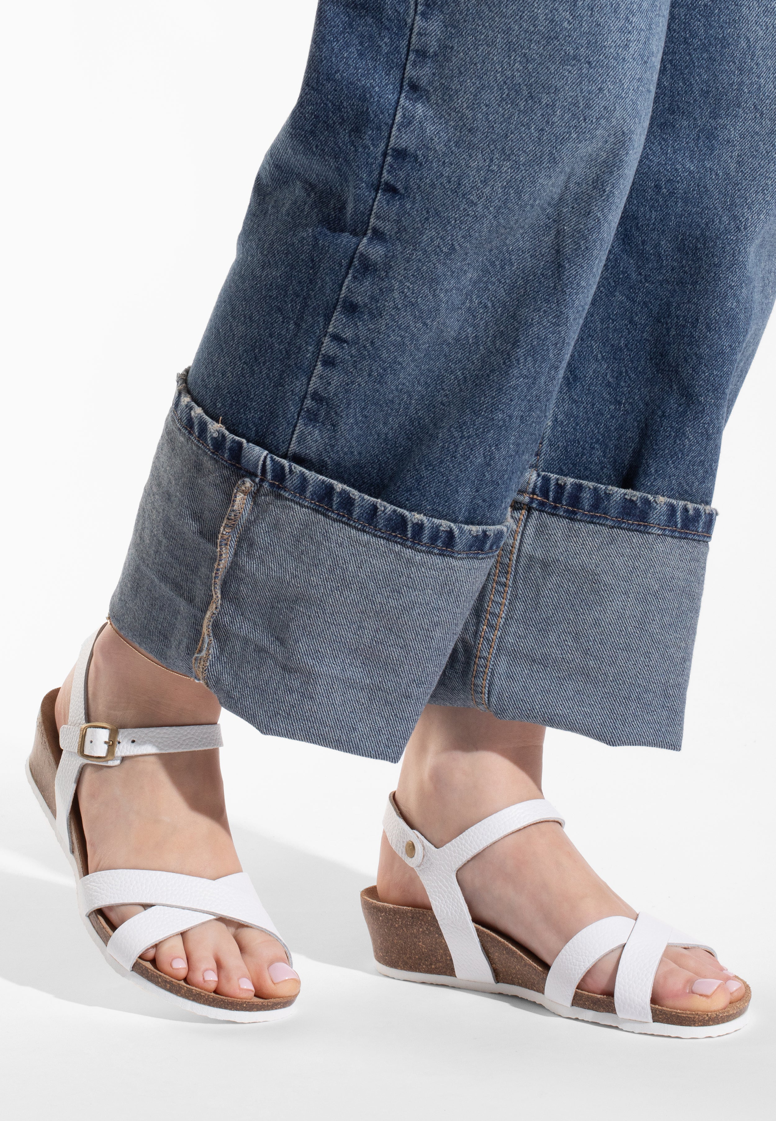 Sandales Canberra Blanc en Cuir