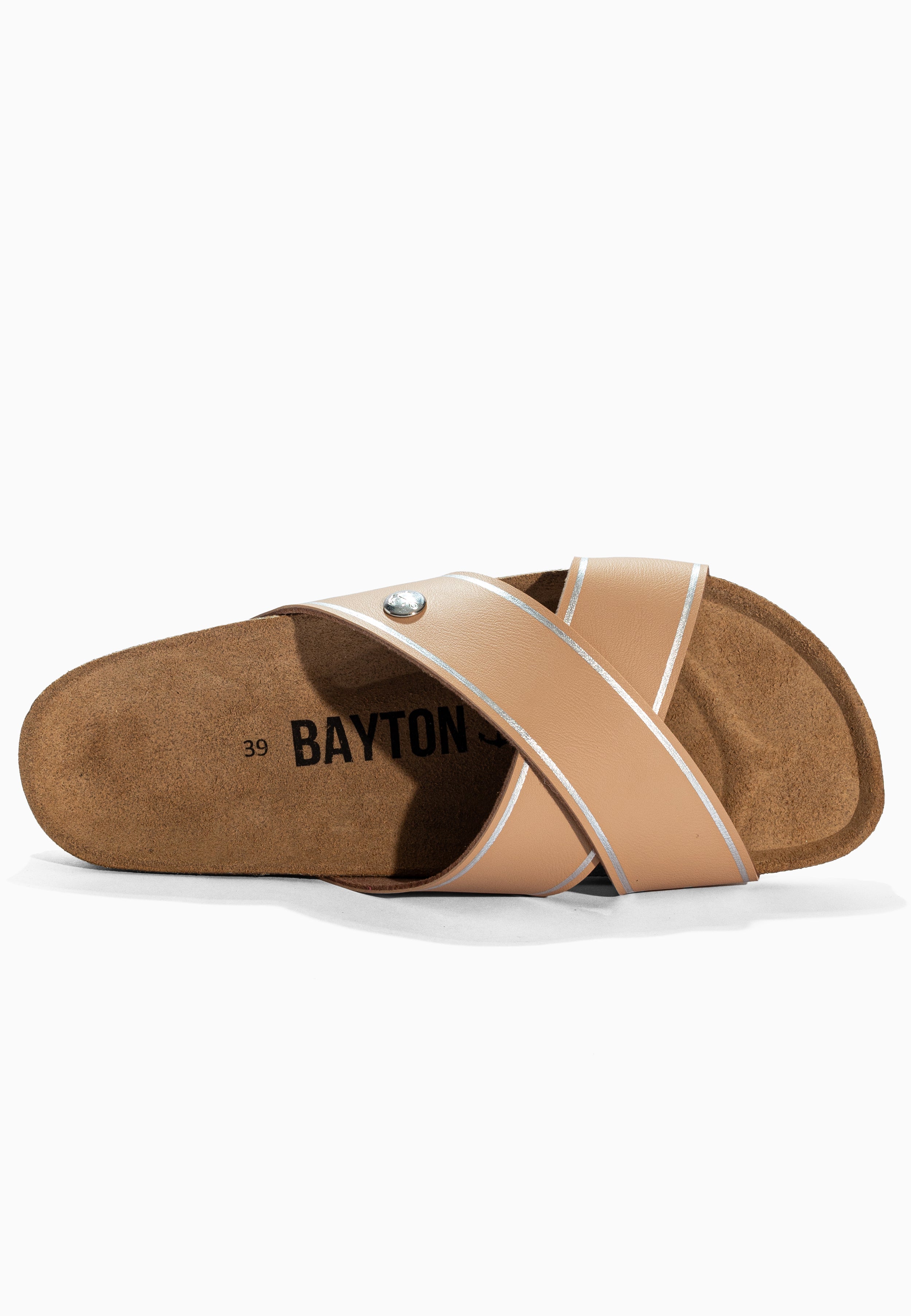 Elche Beige and Silver Sandals