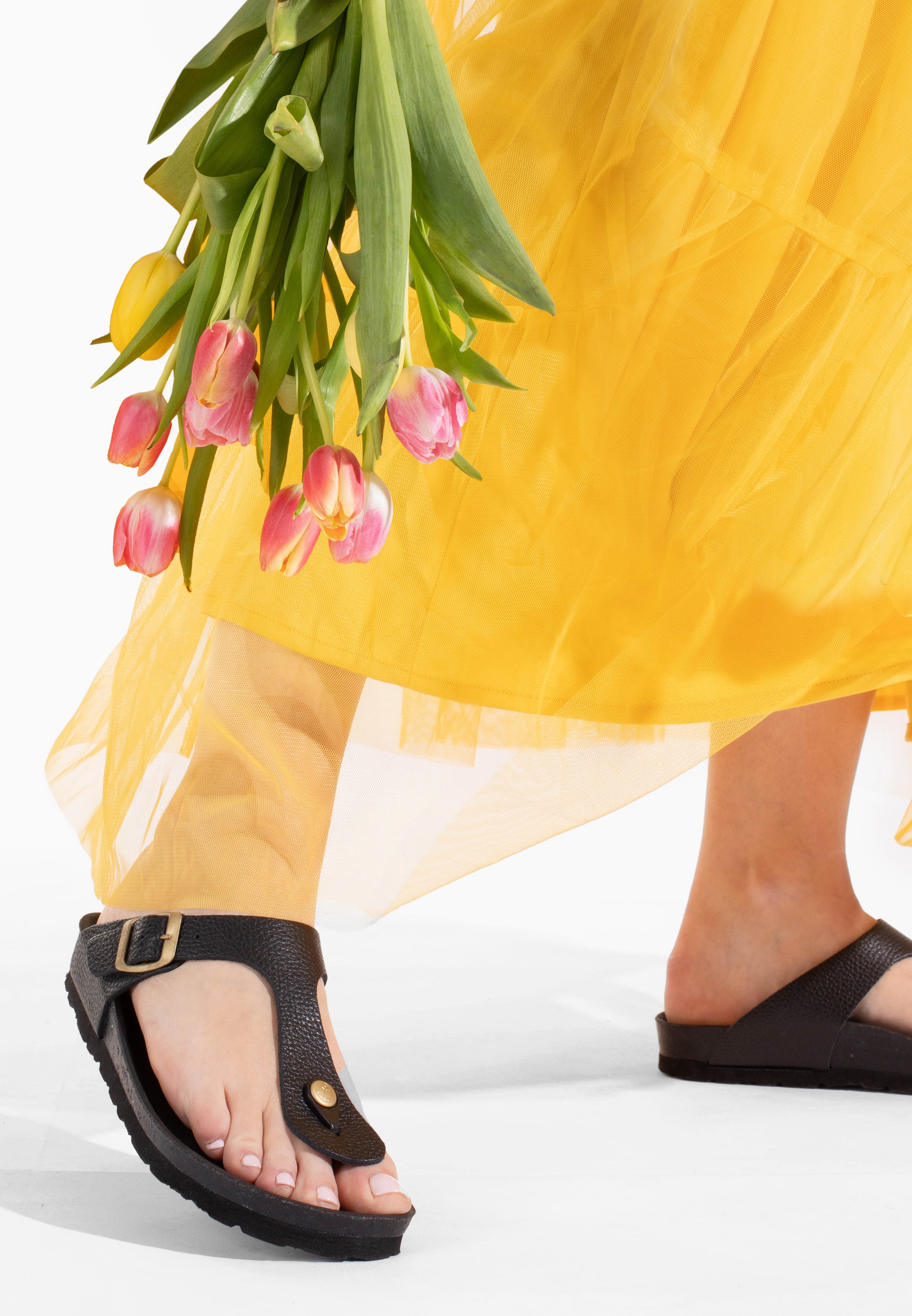 Sandales Mercure Noir en Cuir