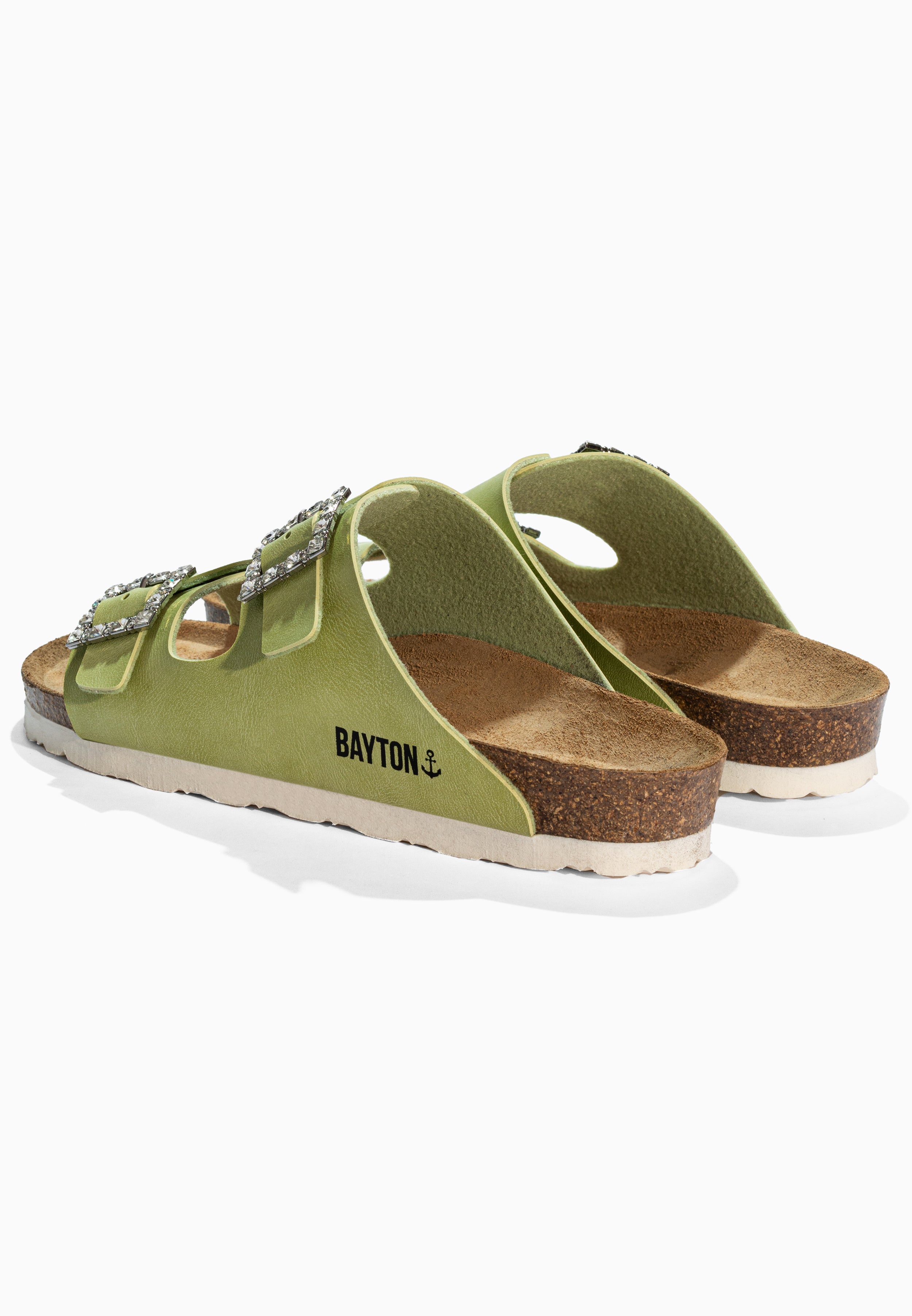 Sandales Strass Atlas Vert