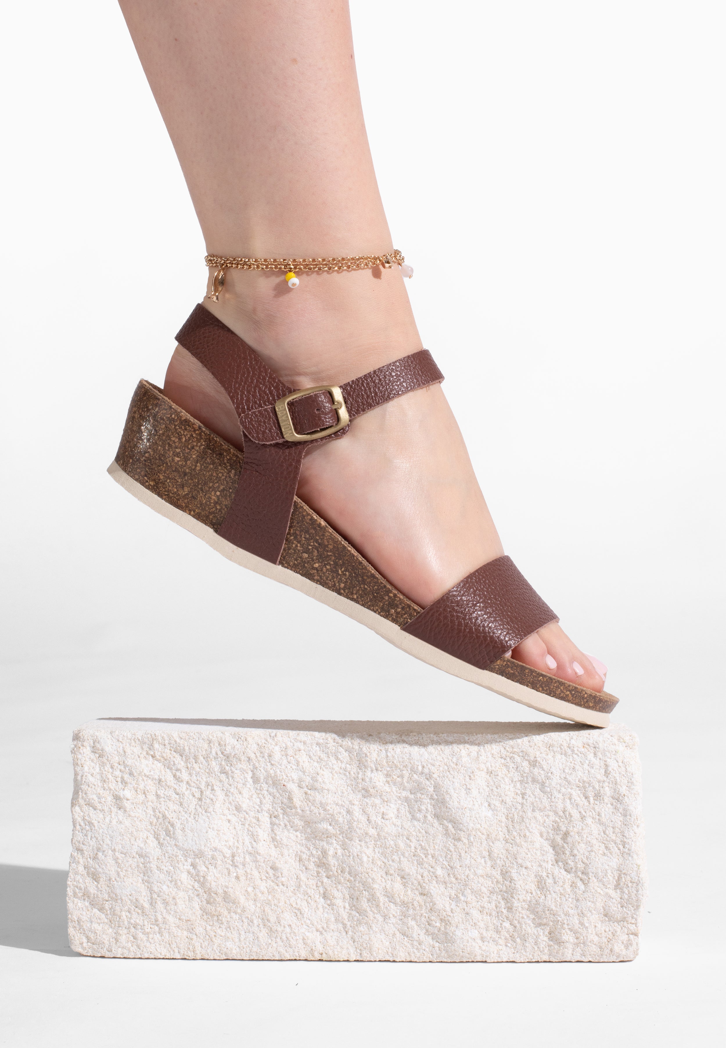 Sandales Wodonga Marron en Cuir