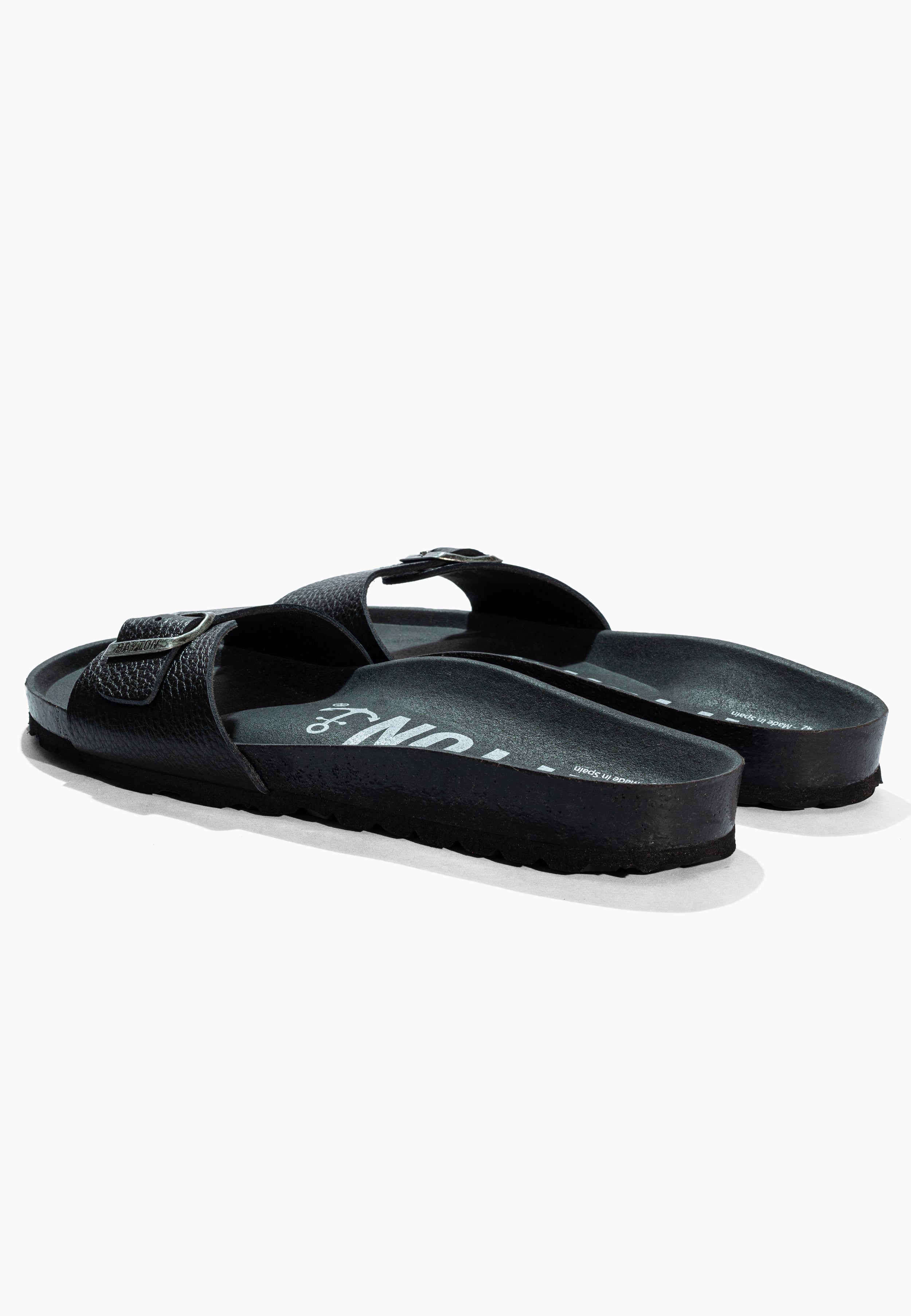 Zephyr Black Leather Sandals