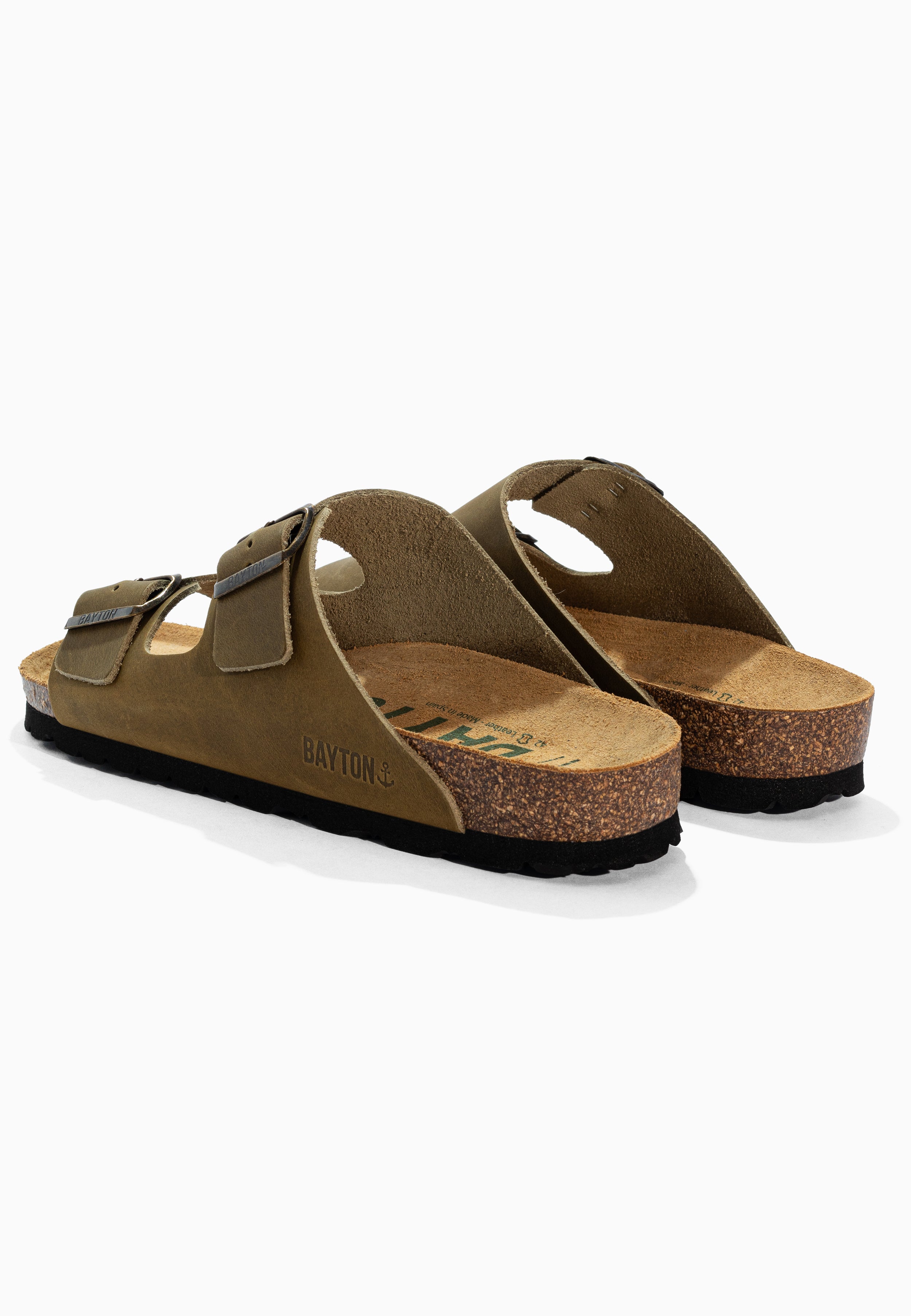 Sandales Atlas Kaki en Cuir