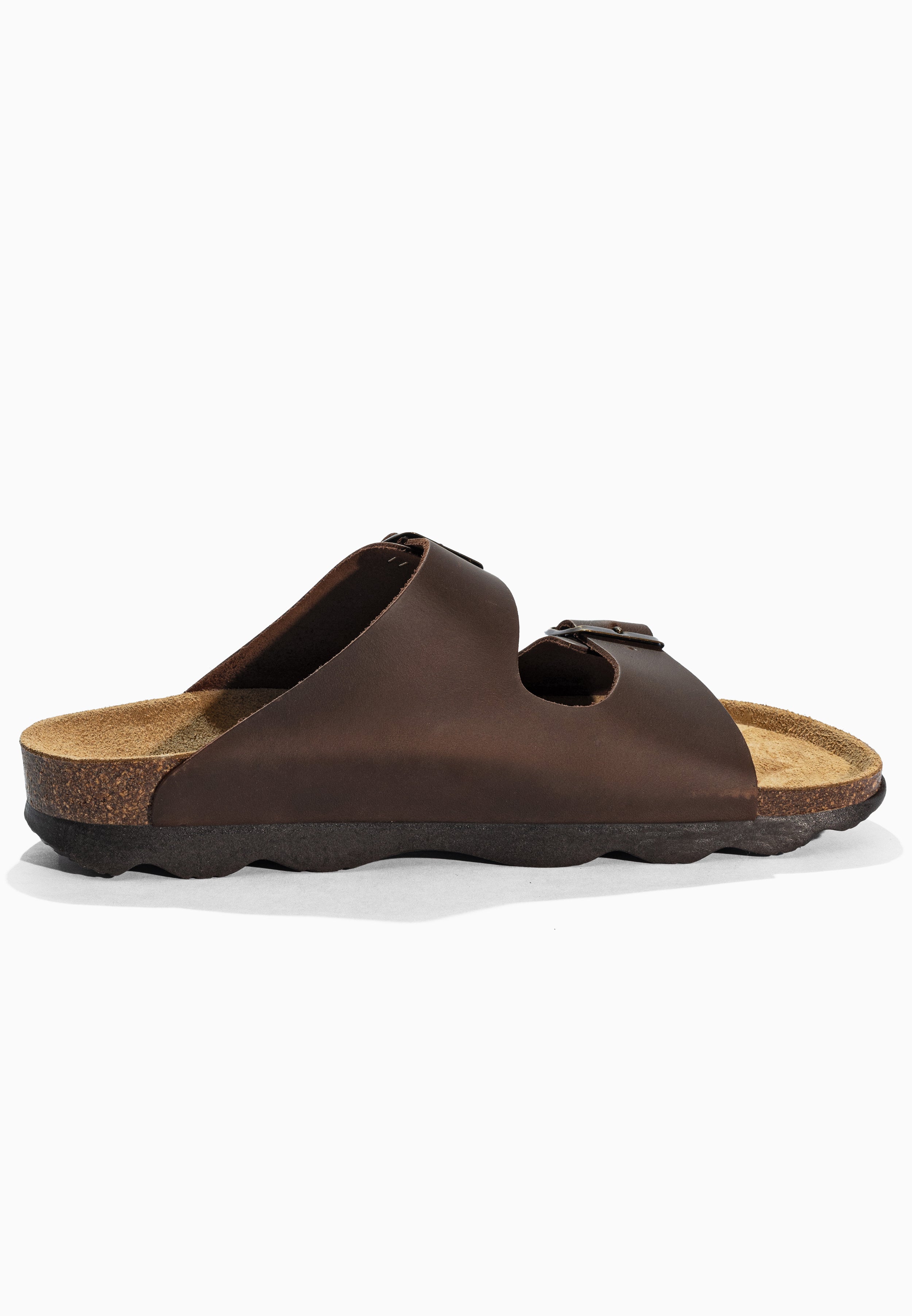 Sandales Atlas Marron en cuir huilée